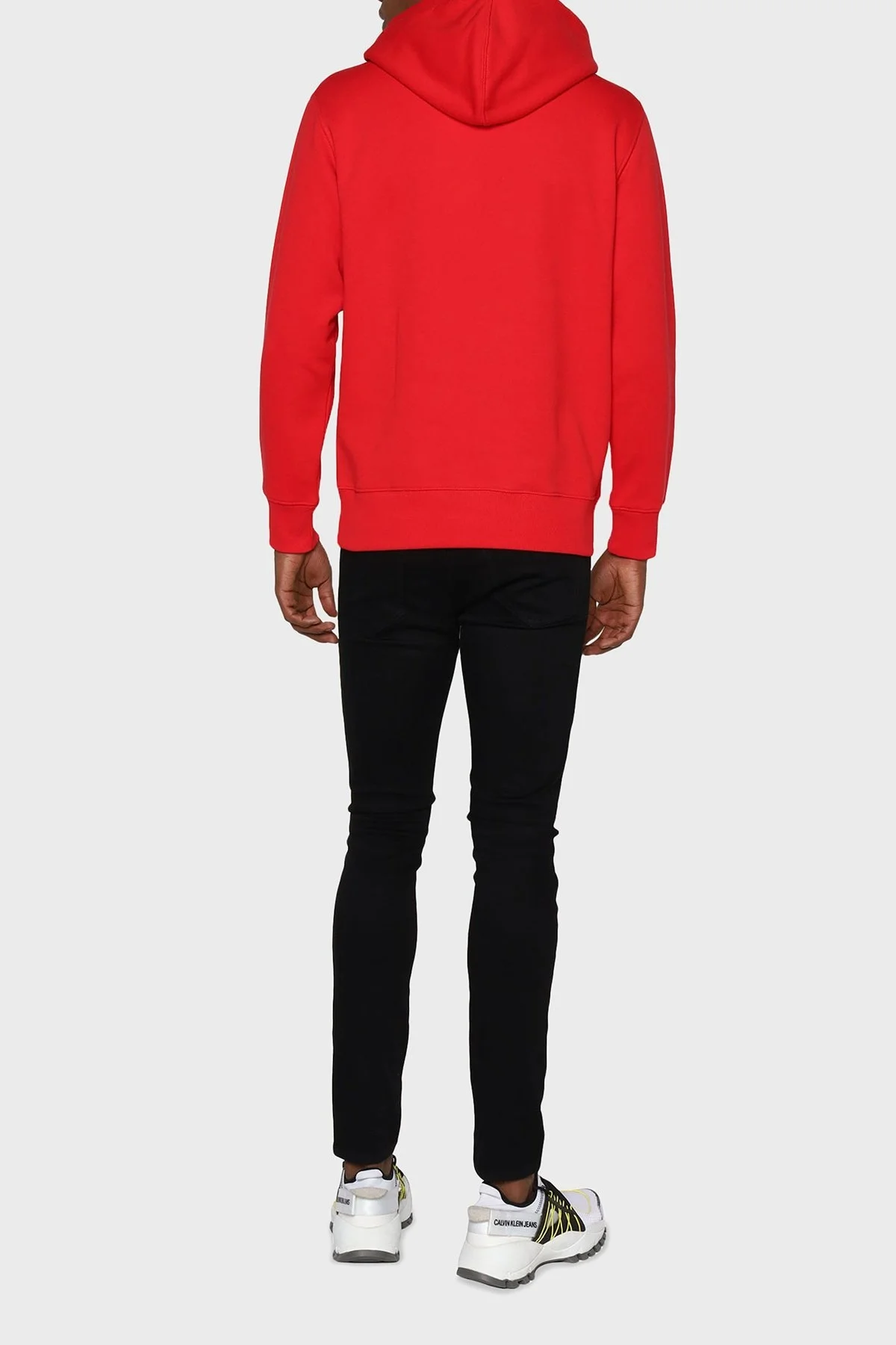 Calvin Klein Pamuklu Regular Fit Kanguru Cepli Kapüşonlu Erkek Sweat J30J320836 XL6 KIRMIZI - 2