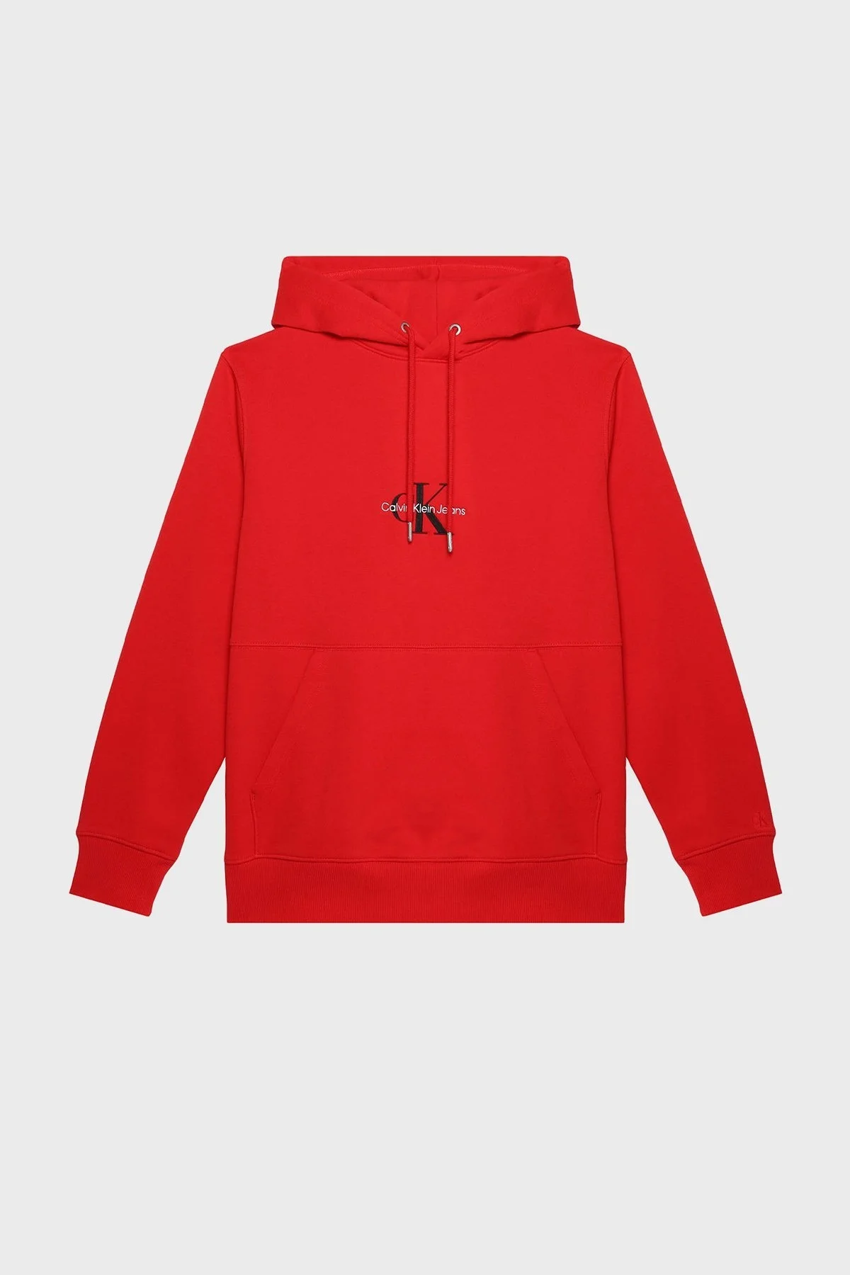 Calvin Klein Pamuklu Regular Fit Kanguru Cepli Kapüşonlu Erkek Sweat J30J320836 XL6 KIRMIZI - 5