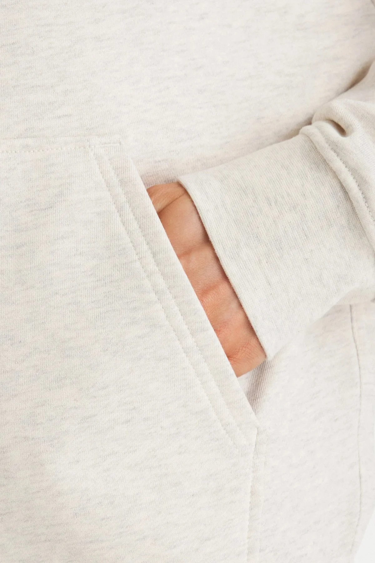 Calvin Klein Pamuklu Regular Fit Kapüşon Yaka LV047F205GP4P Bayan Sweat LV047F205G P4P BEJ - 5