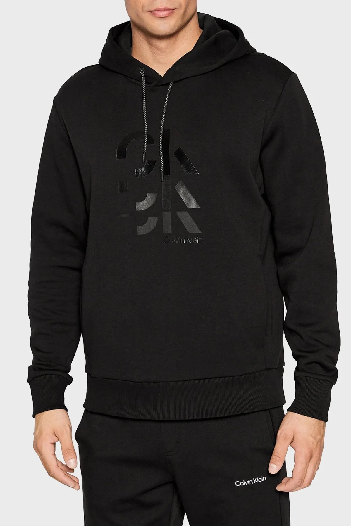 Calvin Klein Pamuklu Regular Fit Kapüşonlu Erkek Sweat K10K109713 BEH SİYAH - 1