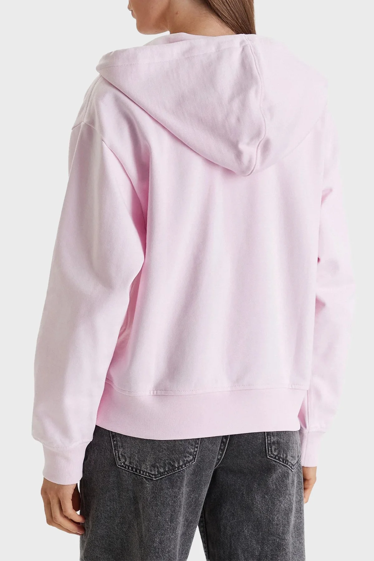 Calvin Klein Pamuklu Regular Fit Kapüşonlu Fermuarlı LV047B237GTN9 Bayan Sweat LV047B237G TN9 PEMBE - 3