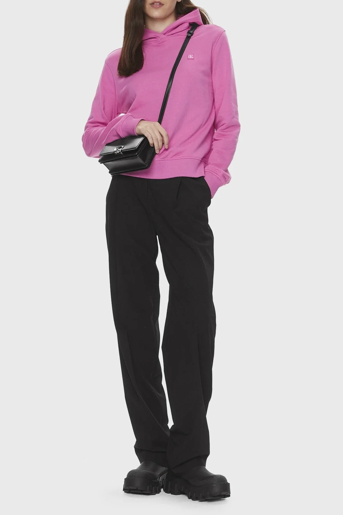 Calvin Klein Pamuklu Regular Fit Kapüşonlu J20J223227TO5 Bayan Sweat J20J223227 TO5 PEMBE - 3