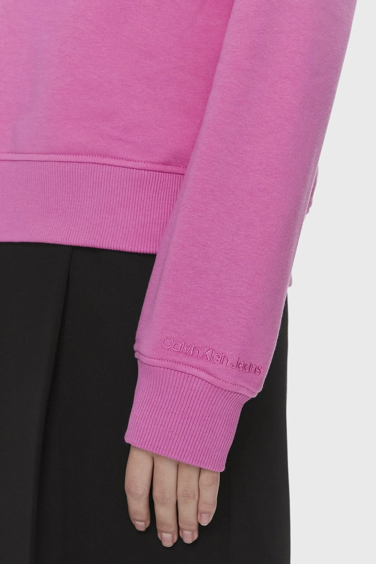 Calvin Klein Pamuklu Regular Fit Kapüşonlu J20J223227TO5 Bayan Sweat J20J223227 TO5 PEMBE - 5