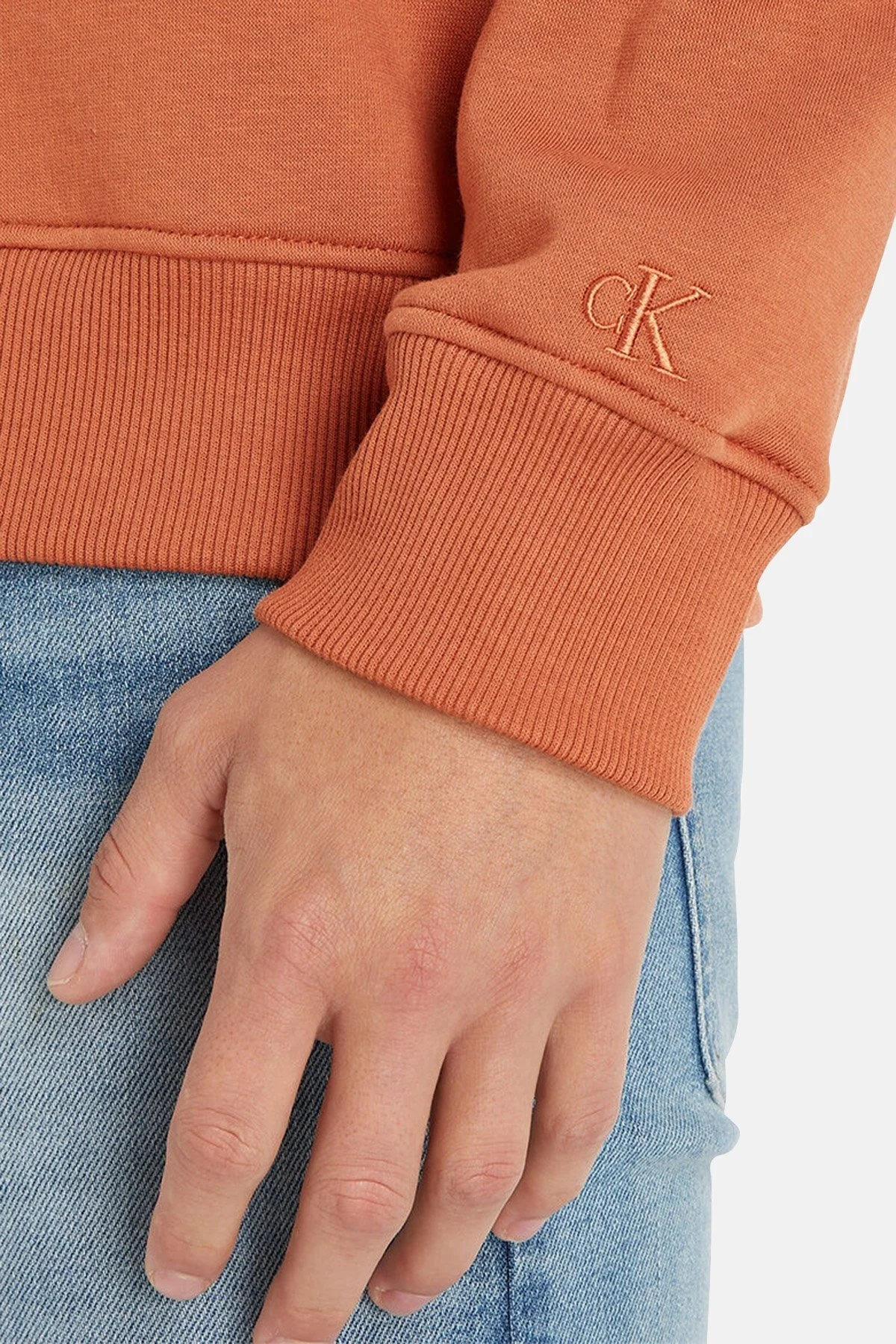 Calvin Klein Pamuklu Regular Fit Kapüşonlu J30J323749GAN Erkek Sweat J30J323749 GAN KAHVE - 3