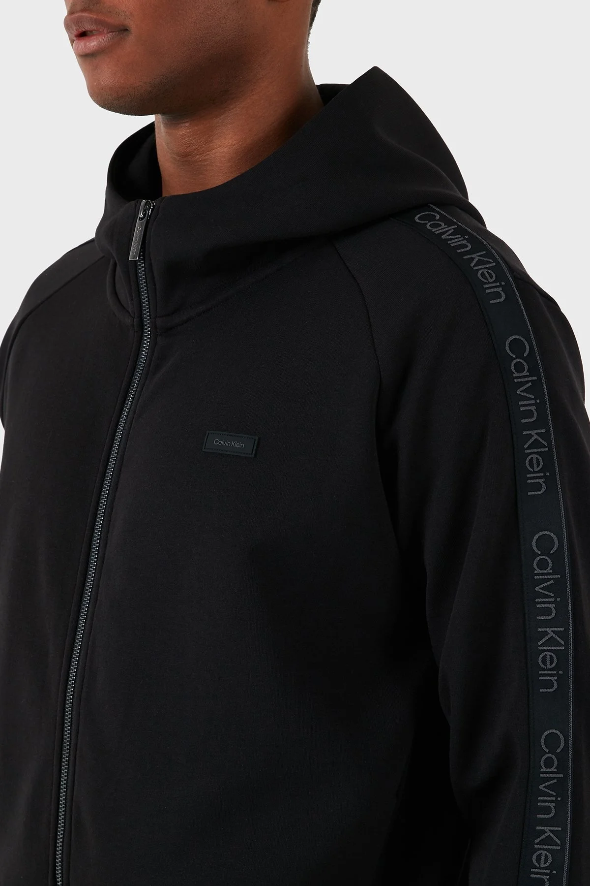 Calvin Klein Pamuklu Regular Fit Kapüşonlu K10K112443BEH Erkek Sweat K10K112443 BEH SİYAH - 4