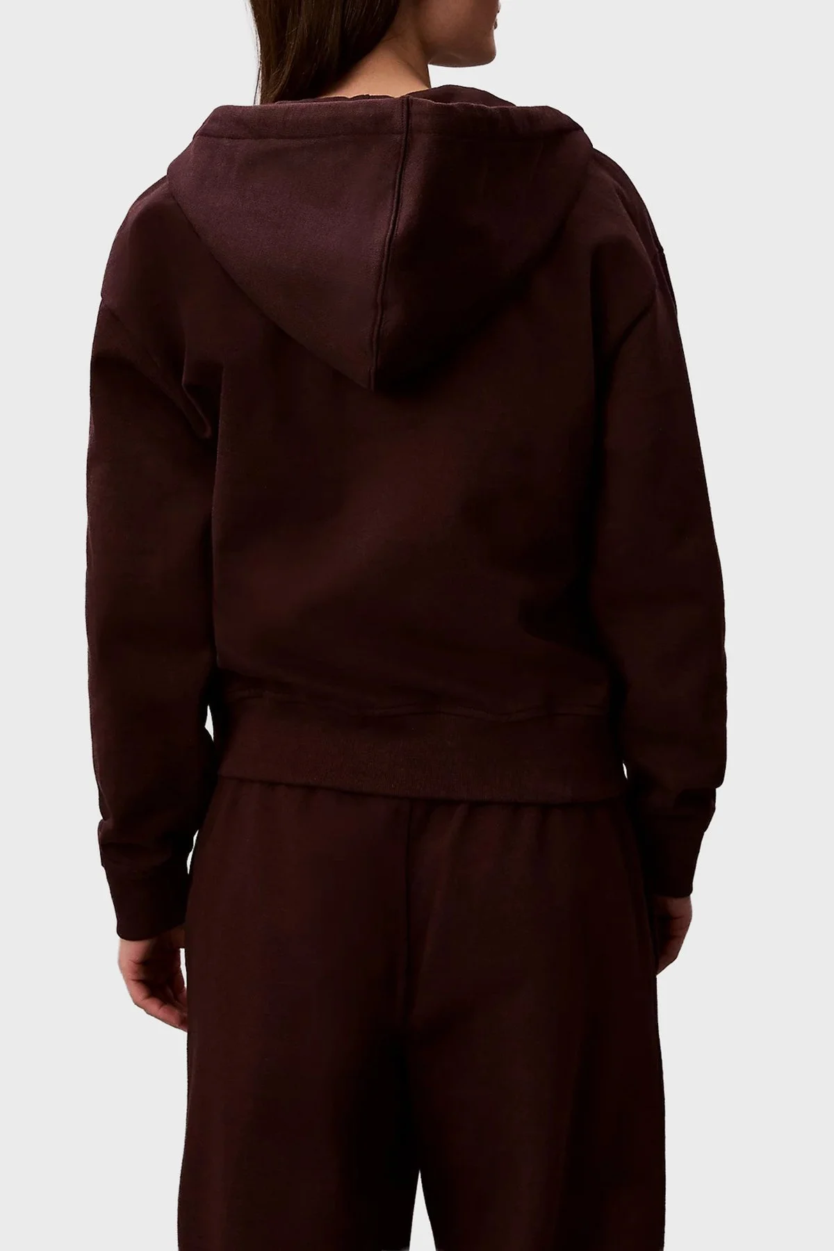 Calvin Klein Pamuklu Regular Fit Kapüşonlu Logolu LV047B270G2E8 Bayan Sweat LV047B270G 2E8 MOR - 3