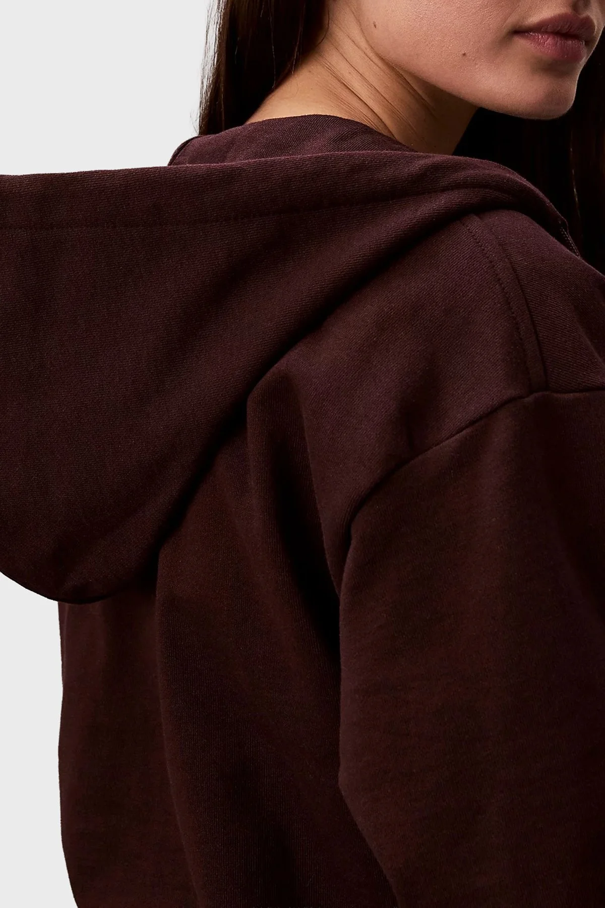 Calvin Klein Pamuklu Regular Fit Kapüşonlu Logolu LV047B270G2E8 Bayan Sweat LV047B270G 2E8 MOR - 6