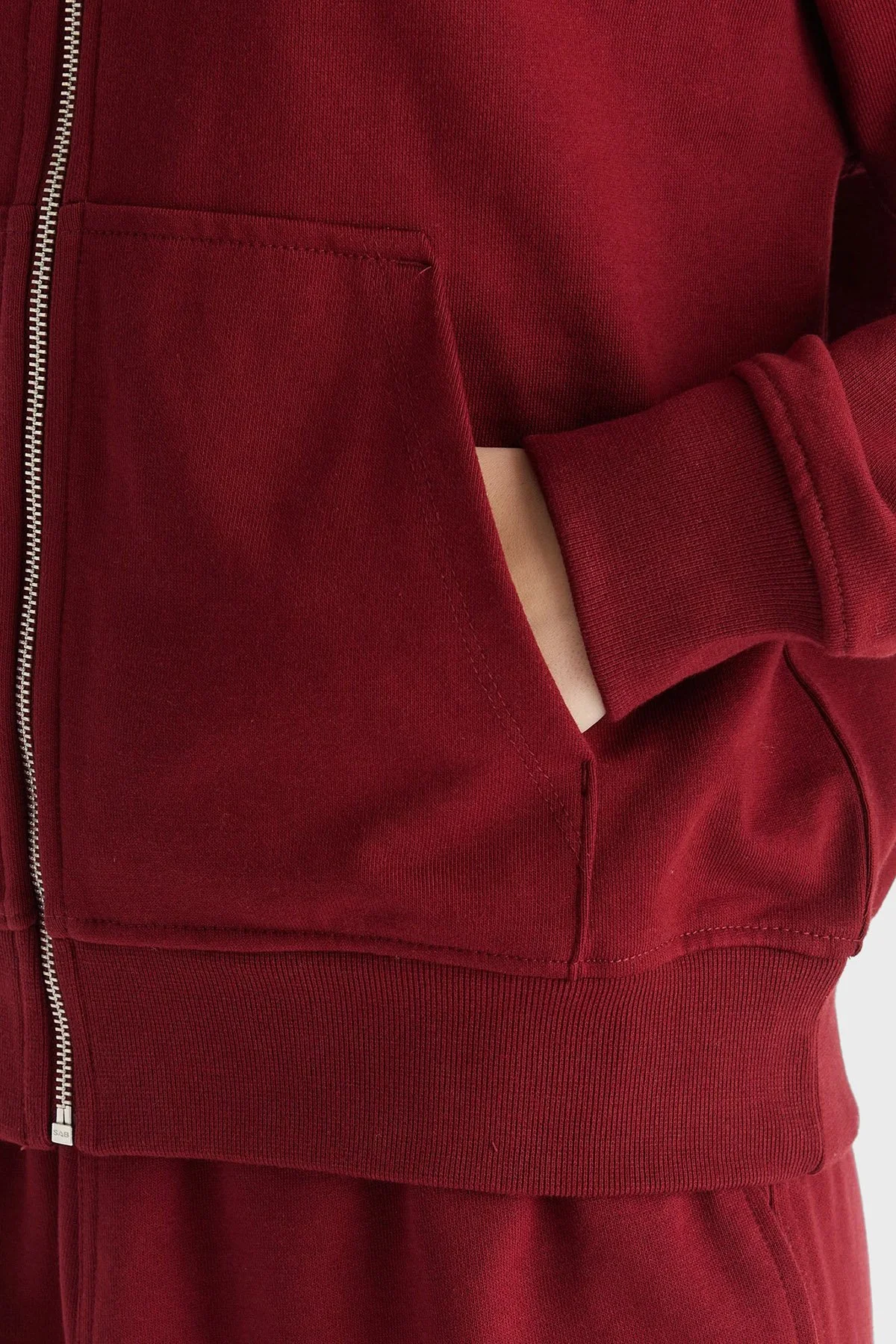 Calvin Klein Pamuklu Regular Fit Kapüşonlu Logolu LV047B270GWCV Bayan Sweat LV047B270G WCV BORDO - 5