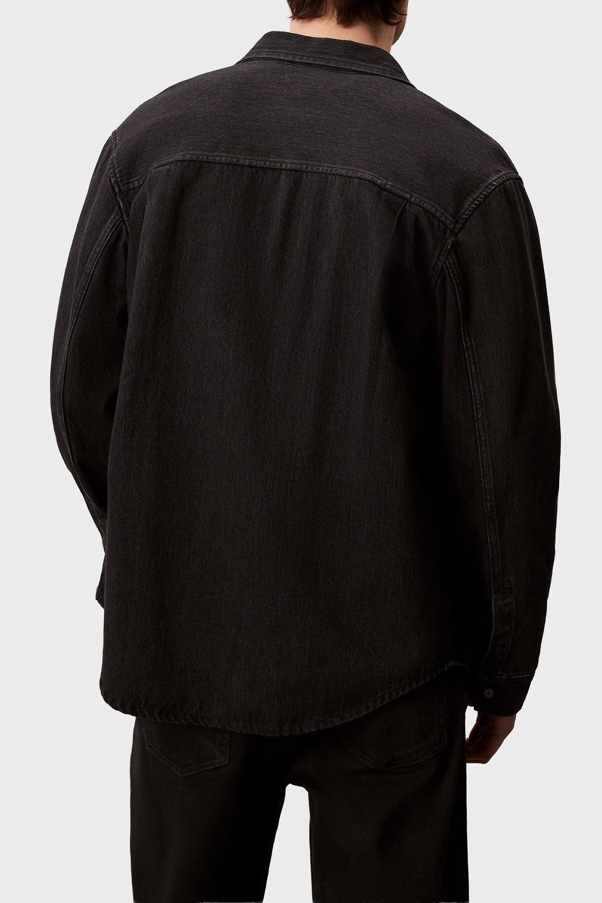 Calvin Klein Pamuklu Regular Fit Klasik Yaka Tek Cepli LV04RD765G57L Erkek Kot Gömlek LV04RD765G 57L SİYAH - 3