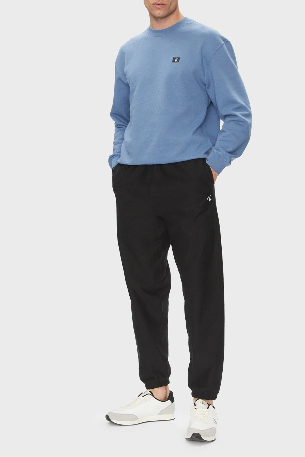 Calvin Klein Pamuklu Regular Fit Lastikli Bel Ribanalı Paça Jogger LV04RC279GUB1 Erkek Pantolon LV04RC279G UB1 SİYAH - 2