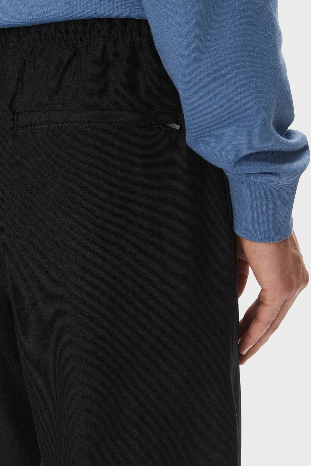 Calvin Klein Pamuklu Regular Fit Lastikli Bel Ribanalı Paça Jogger LV04RC279GUB1 Erkek Pantolon LV04RC279G UB1 SİYAH - 5