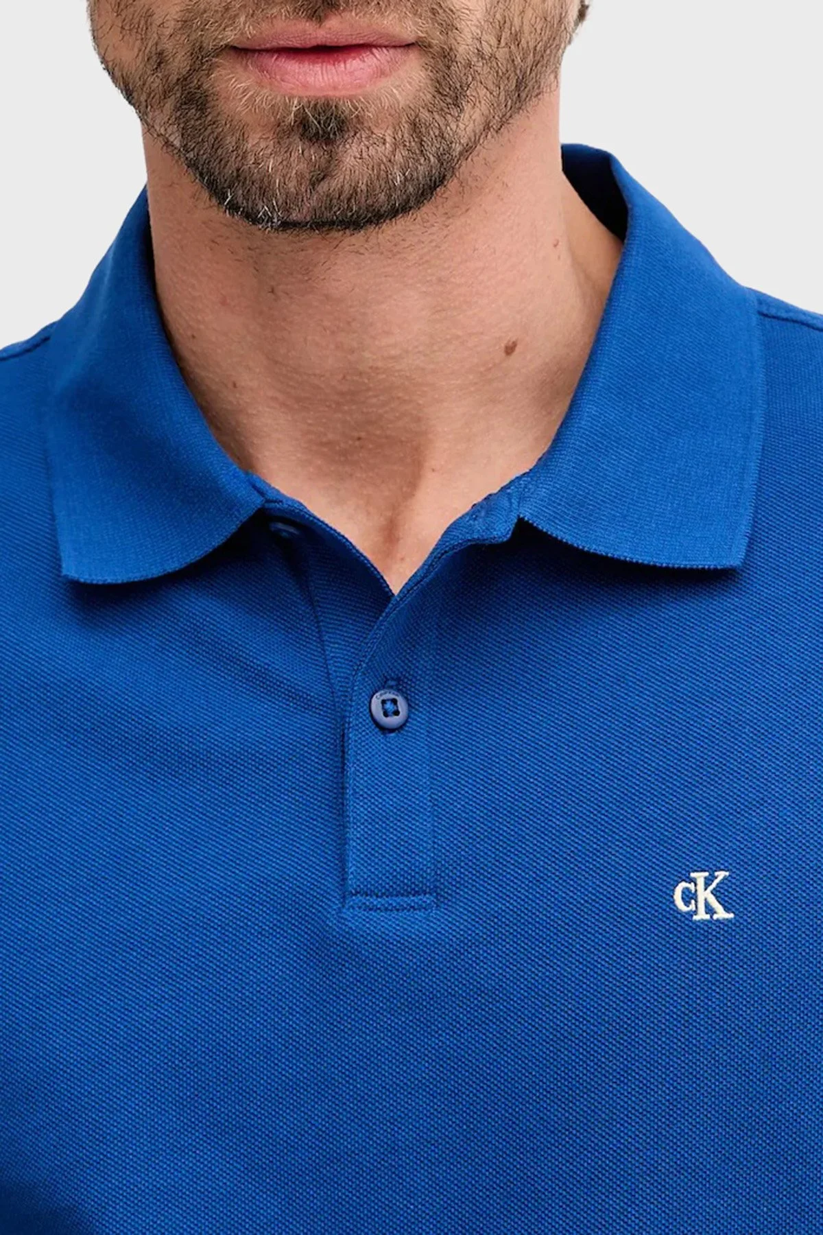 Calvin Klein Pamuklu Regular Fit Logo Nakışlı LV040EM2692IL Erkek Polo LV040EM269 2IL LACİVERT - 4