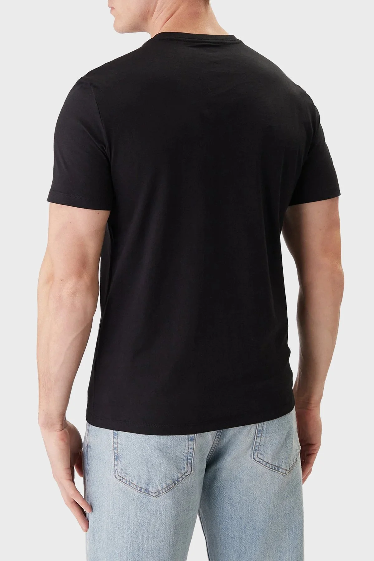 Calvin Klein Pamuklu Regular Fit Logolu Biaiklet Yaka LV04RF853GUB1 Erkek T Shirt LV04RF853G UB1 SİYAH - 3