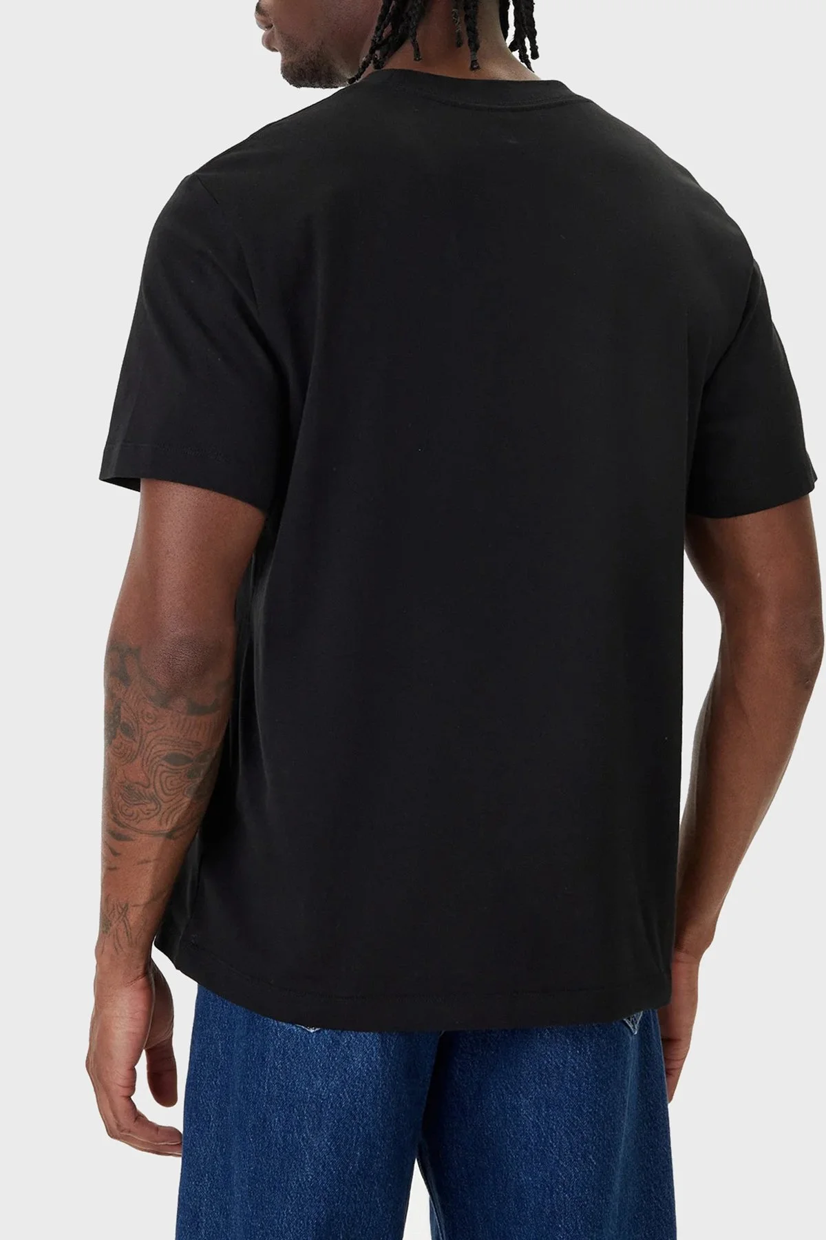 Calvin Klein Pamuklu Regular Fit Logolu Bisiklet Yaka Erkek T Shirt LV04LF811G UB1 SİYAH - 3