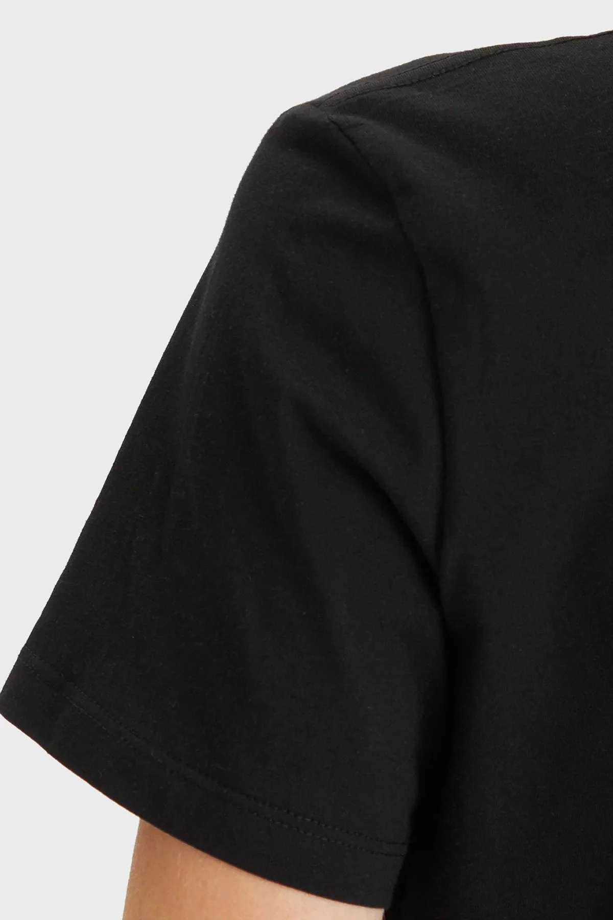 Calvin Klein Pamuklu Regular Fit Logolu Bisiklet Yaka LV047F831GUB1 Bayan T Shirt LV047F831G UB1 SİYAH - 5