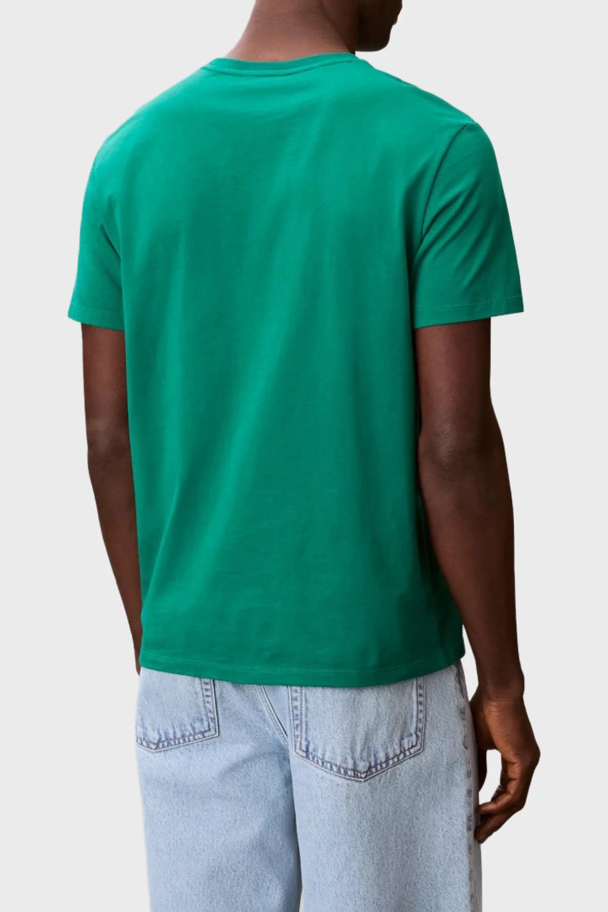 Calvin Klein Pamuklu Regular Fit Logolu Bisiklet Yaka LV04RC272GL4G Erkek T Shirt LV04RC272G L4G YEŞİL - 2