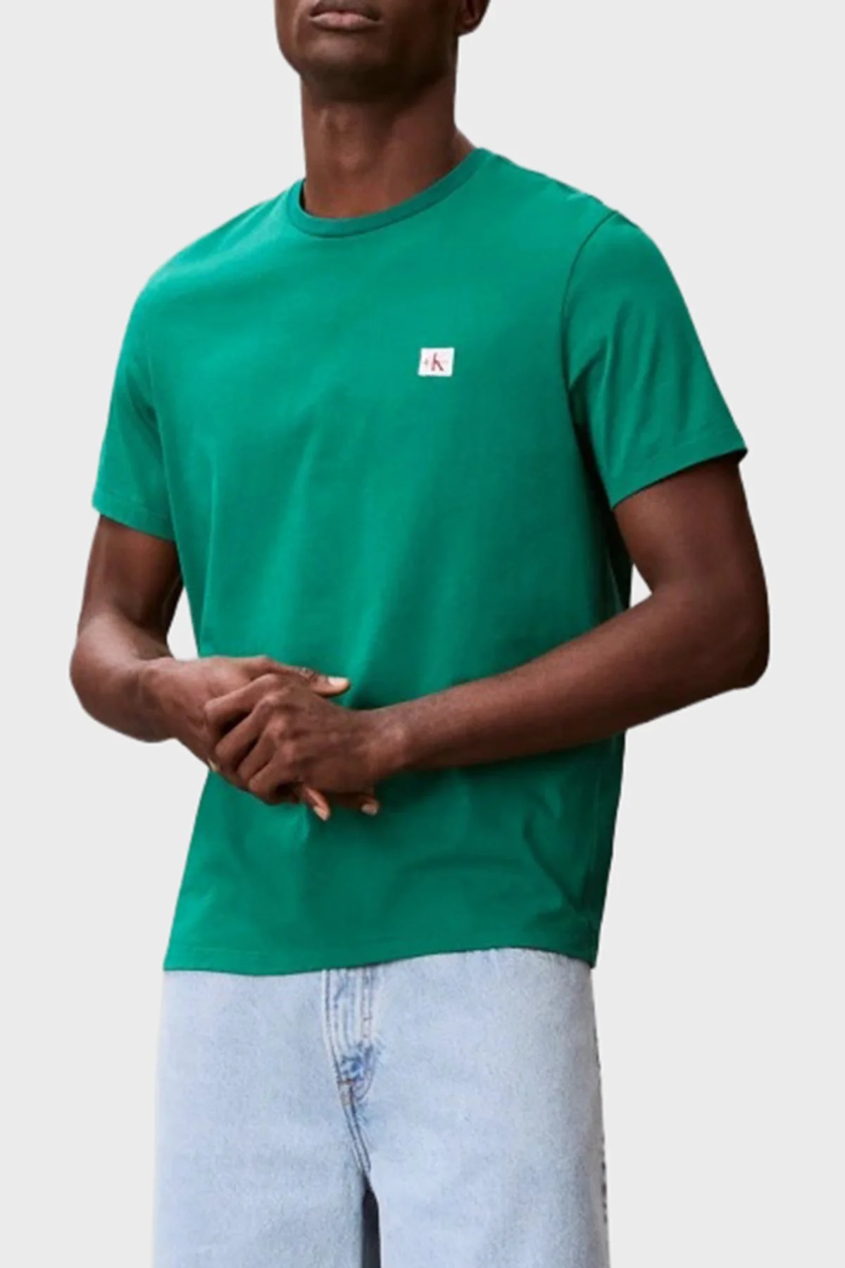 Calvin Klein Pamuklu Regular Fit Logolu Bisiklet Yaka LV04RC272GL4G Erkek T Shirt LV04RC272G L4G YEŞİL - 3