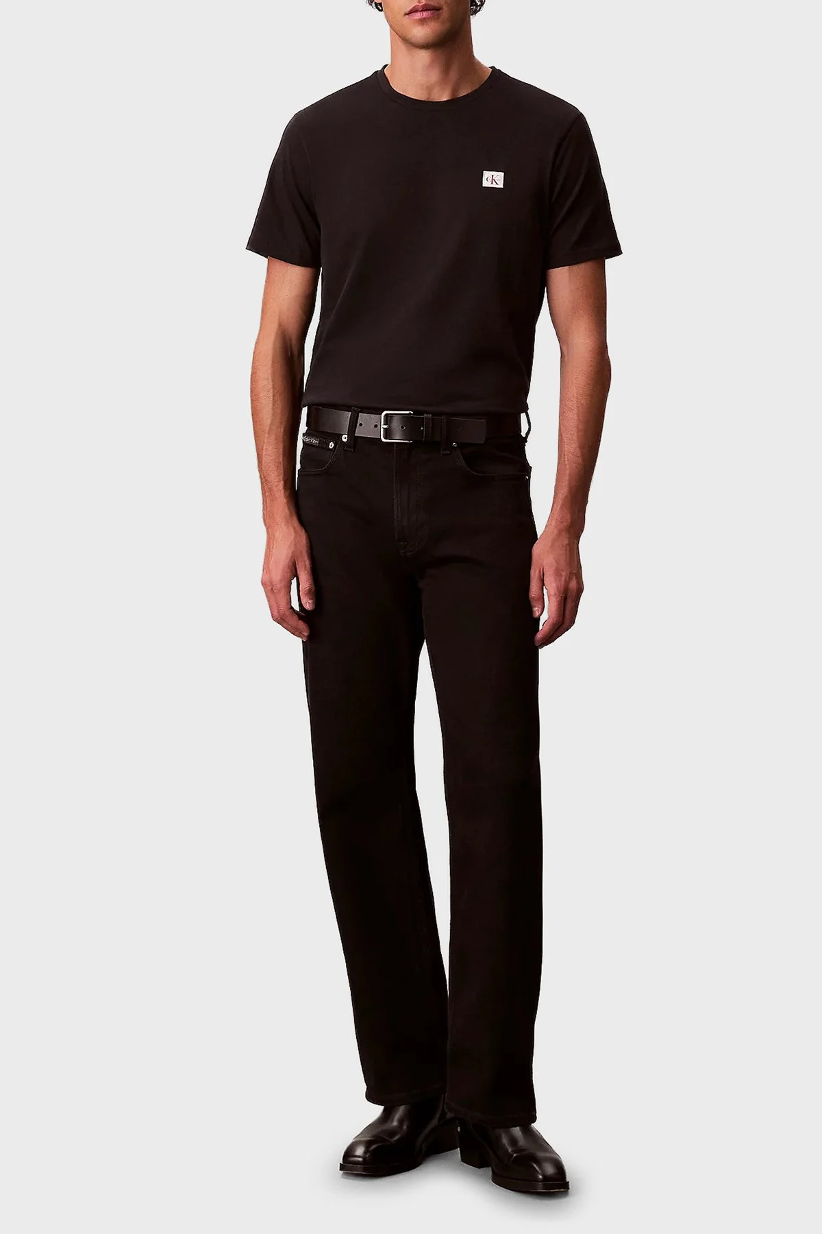 Calvin Klein Pamuklu Regular Fit Logolu Bisiklet Yaka LV04RC272GUB1 Erkek T Shirt LV04RC272G UB1 SİYAH - 2
