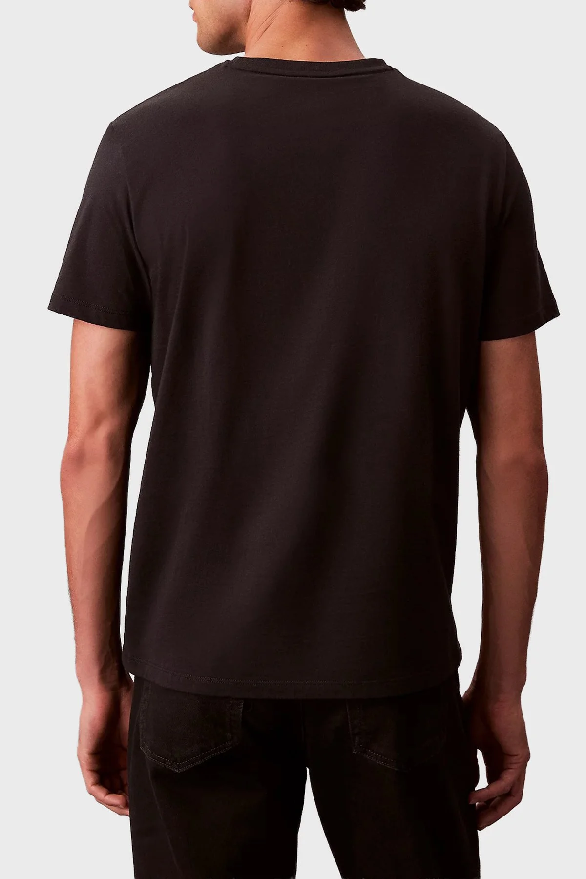 Calvin Klein Pamuklu Regular Fit Logolu Bisiklet Yaka LV04RC272GUB1 Erkek T Shirt LV04RC272G UB1 SİYAH - 3