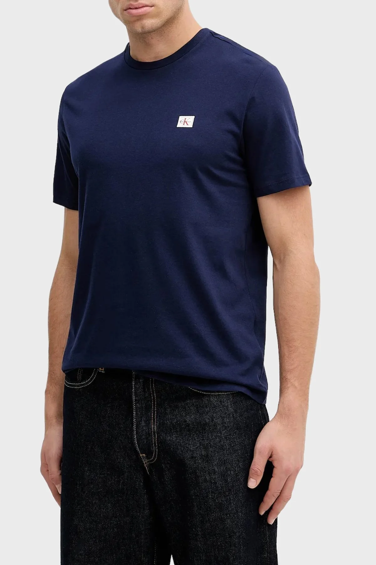 Calvin Klein Pamuklu Regular Fit Logolu Bisiklet Yaka LV04RC272GWFW Erkek T Shirt LV04RC272G WFW LACİVERT - 5