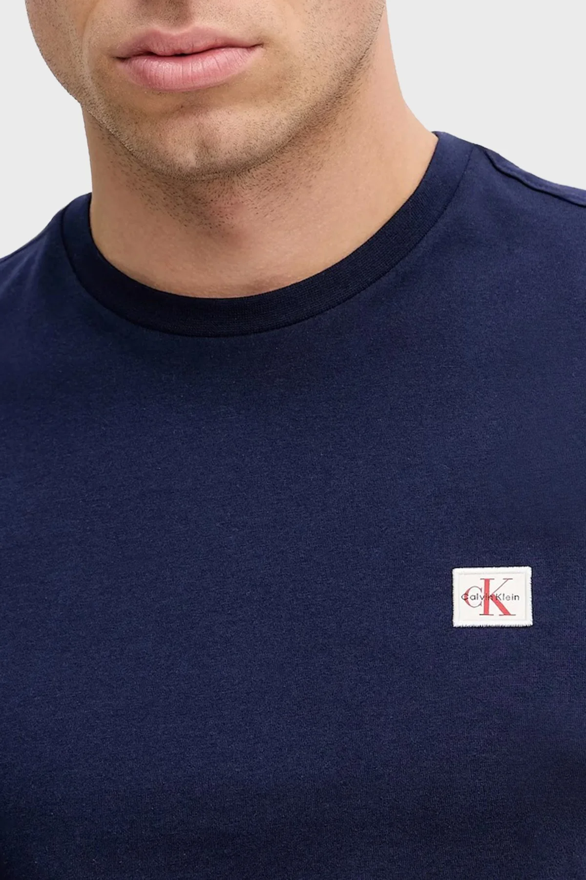 Calvin Klein Pamuklu Regular Fit Logolu Bisiklet Yaka LV04RC272GWFW Erkek T Shirt LV04RC272G WFW LACİVERT - 8