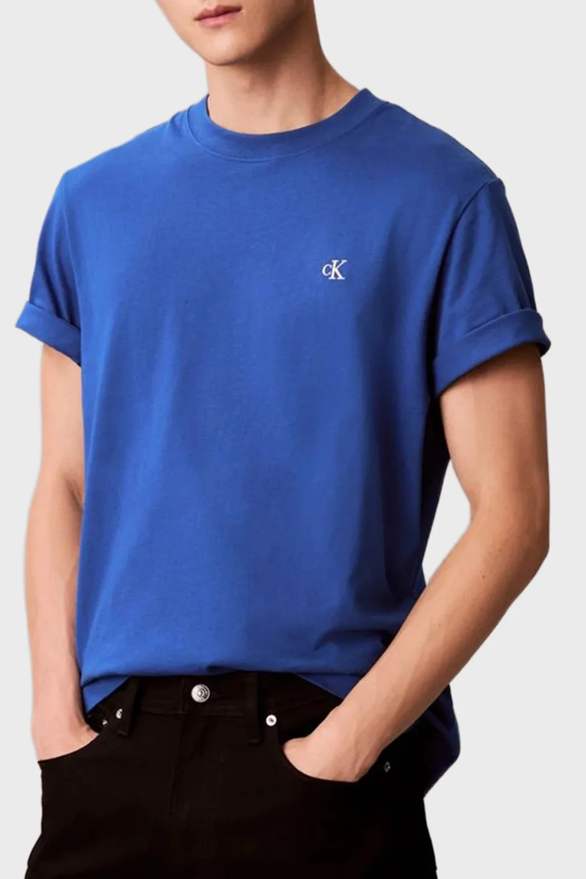 Calvin Klein Pamuklu Regular Fit Logolu Bisiklet Yaka LV04RC275G2IL Erkek T Shirt LV04RC275G 2IL SAKS - 1