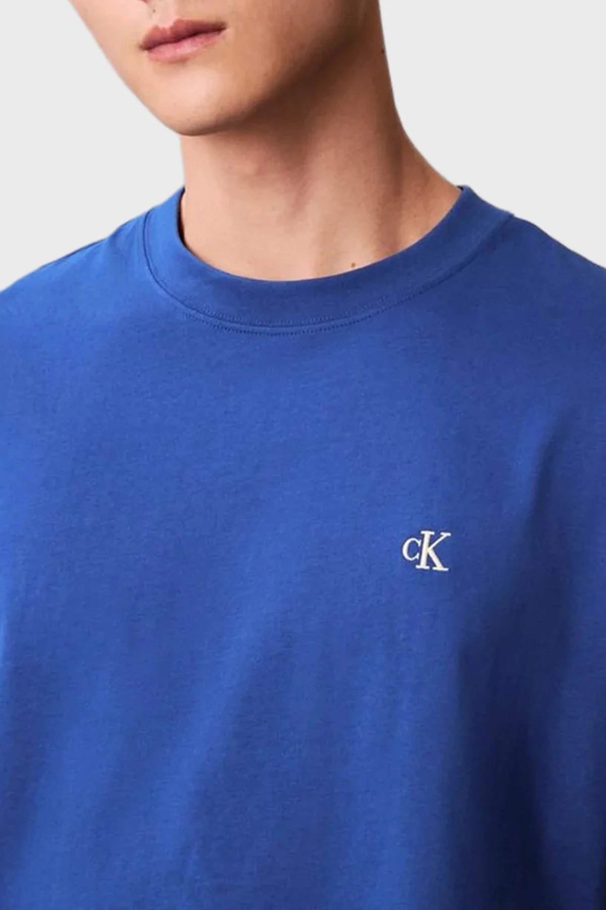 Calvin Klein Pamuklu Regular Fit Logolu Bisiklet Yaka LV04RC275G2IL Erkek T Shirt LV04RC275G 2IL SAKS - 4