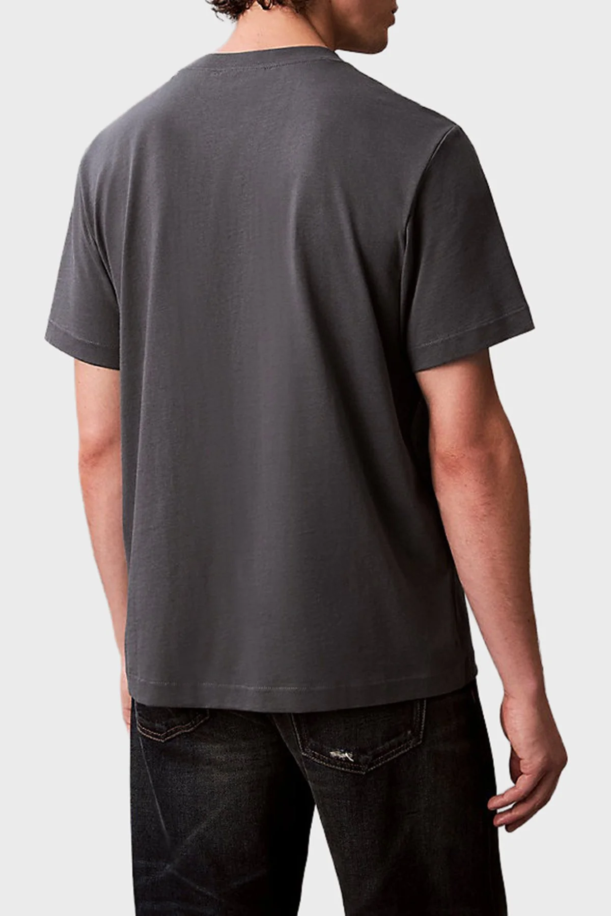Calvin Klein Pamuklu Regular Fit Logolu Bisiklet Yaka LV04RC275GWD7 Erkek T Shirt LV04RC275G WD7 ANTRASİT - 3
