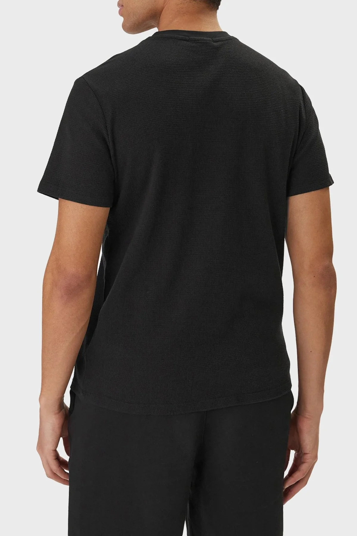 Calvin Klein Pamuklu Regular Fit Logolu Bisiklet Yaka LV04RD008GUB1 Erkek T Shirt LV04RD008G UB1 SİYAH - 3