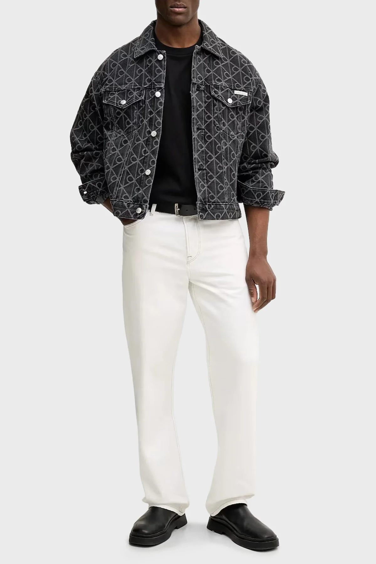 Calvin Klein Pamuklu Regular Fit Logolu Bisiklet Yaka LV04RE802GUB1 Erkek T Shirt LV04RE802G UB1 SİYAH - 2