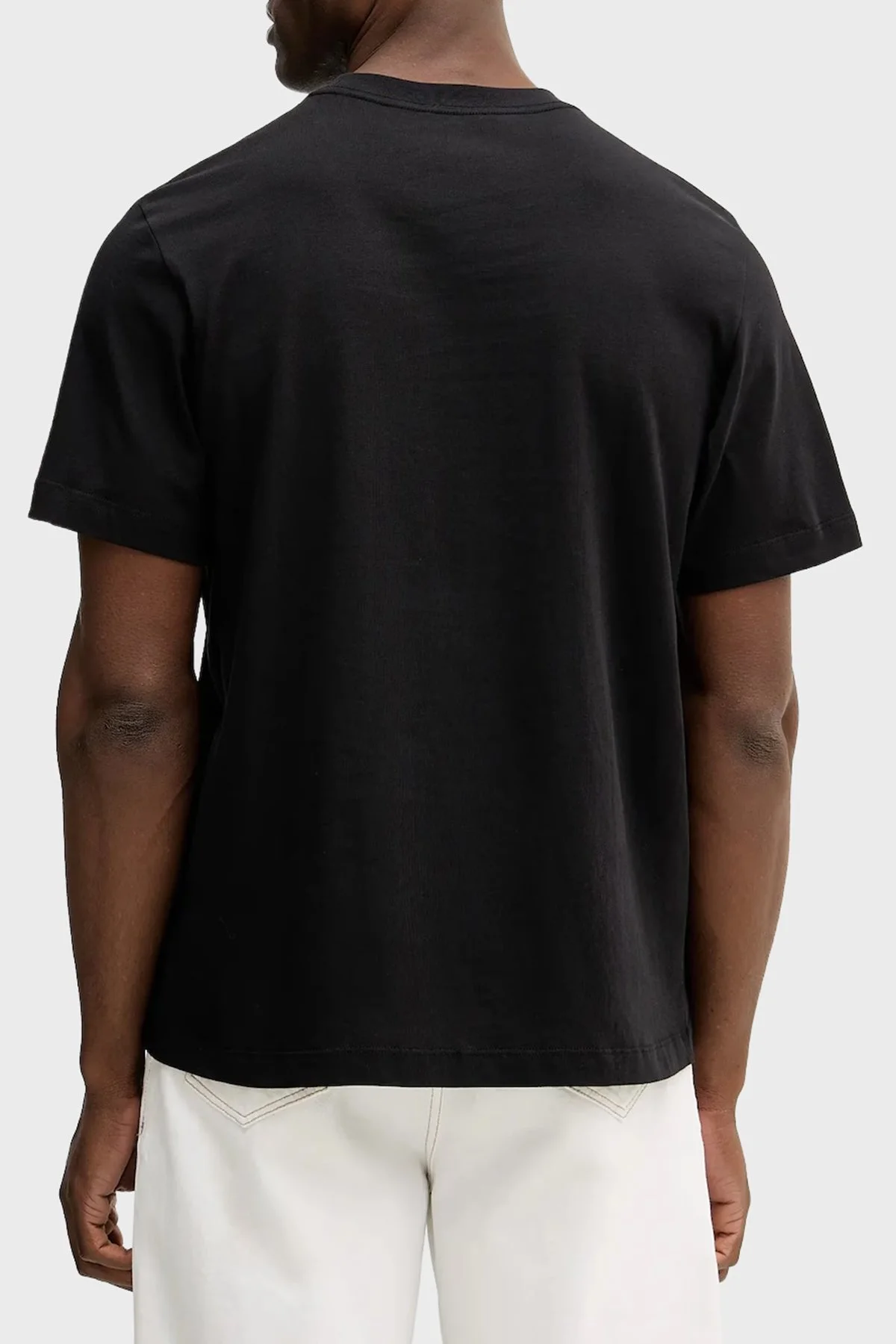 Calvin Klein Pamuklu Regular Fit Logolu Bisiklet Yaka LV04RE802GUB1 Erkek T Shirt LV04RE802G UB1 SİYAH - 3