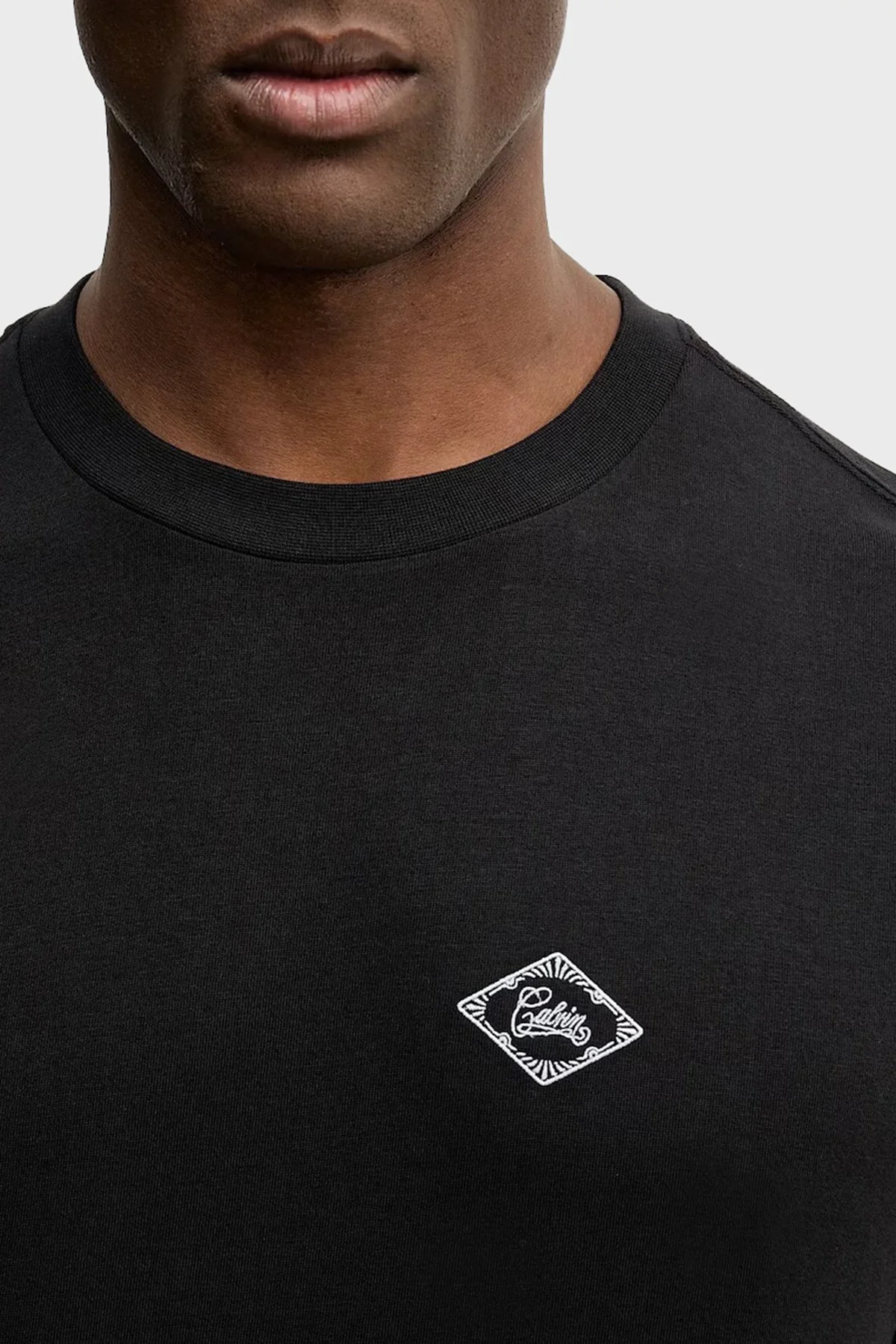 Calvin Klein Pamuklu Regular Fit Logolu Bisiklet Yaka LV04RE802GUB1 Erkek T Shirt LV04RE802G UB1 SİYAH - 4