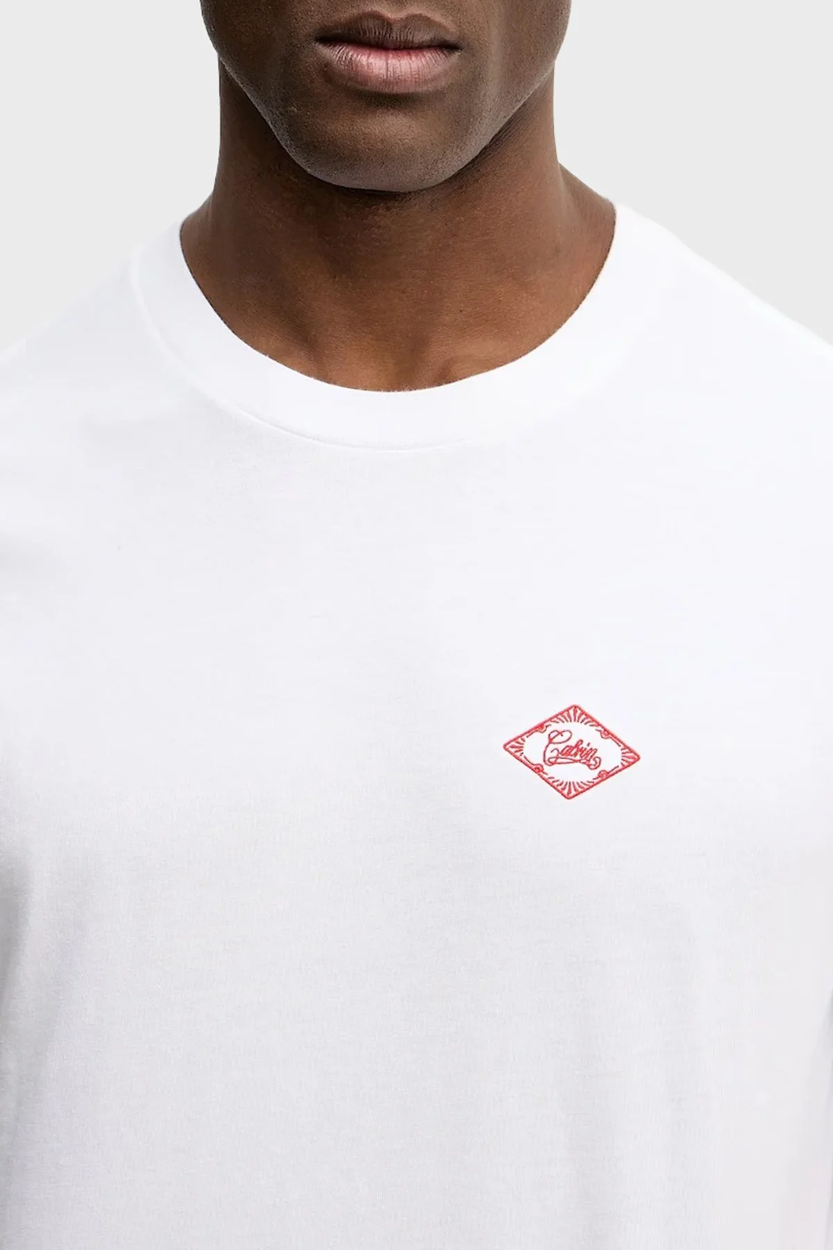 Calvin Klein Pamuklu Regular Fit Logolu Bisiklet Yaka LV04RE802GYAA Erkek T Shirt LV04RE802G YAA BEYAZ - 4