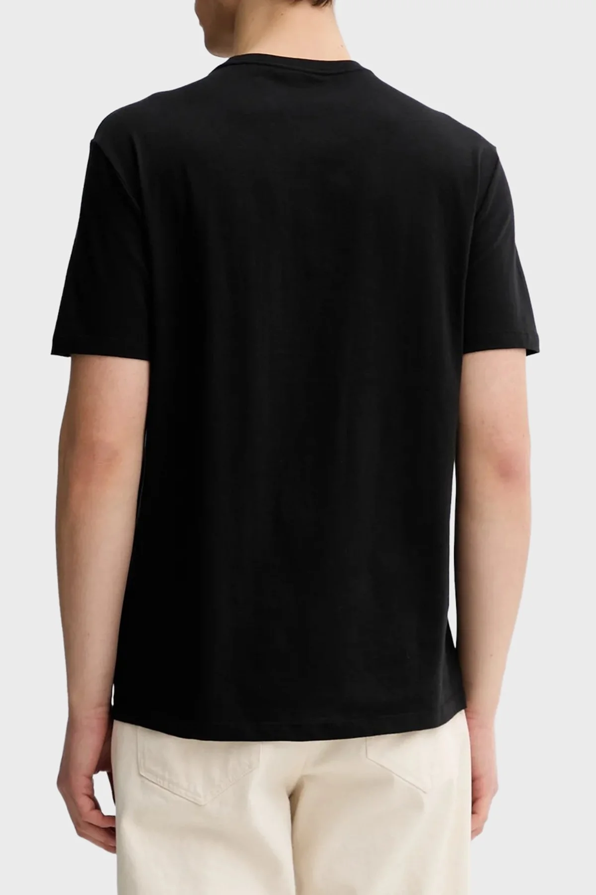 Calvin Klein Pamuklu Regular Fit Logolu Bisiklet Yaka LV04RE820GUB1 Erkek T Shirt LV04RE820G UB1 SİYAH - 3