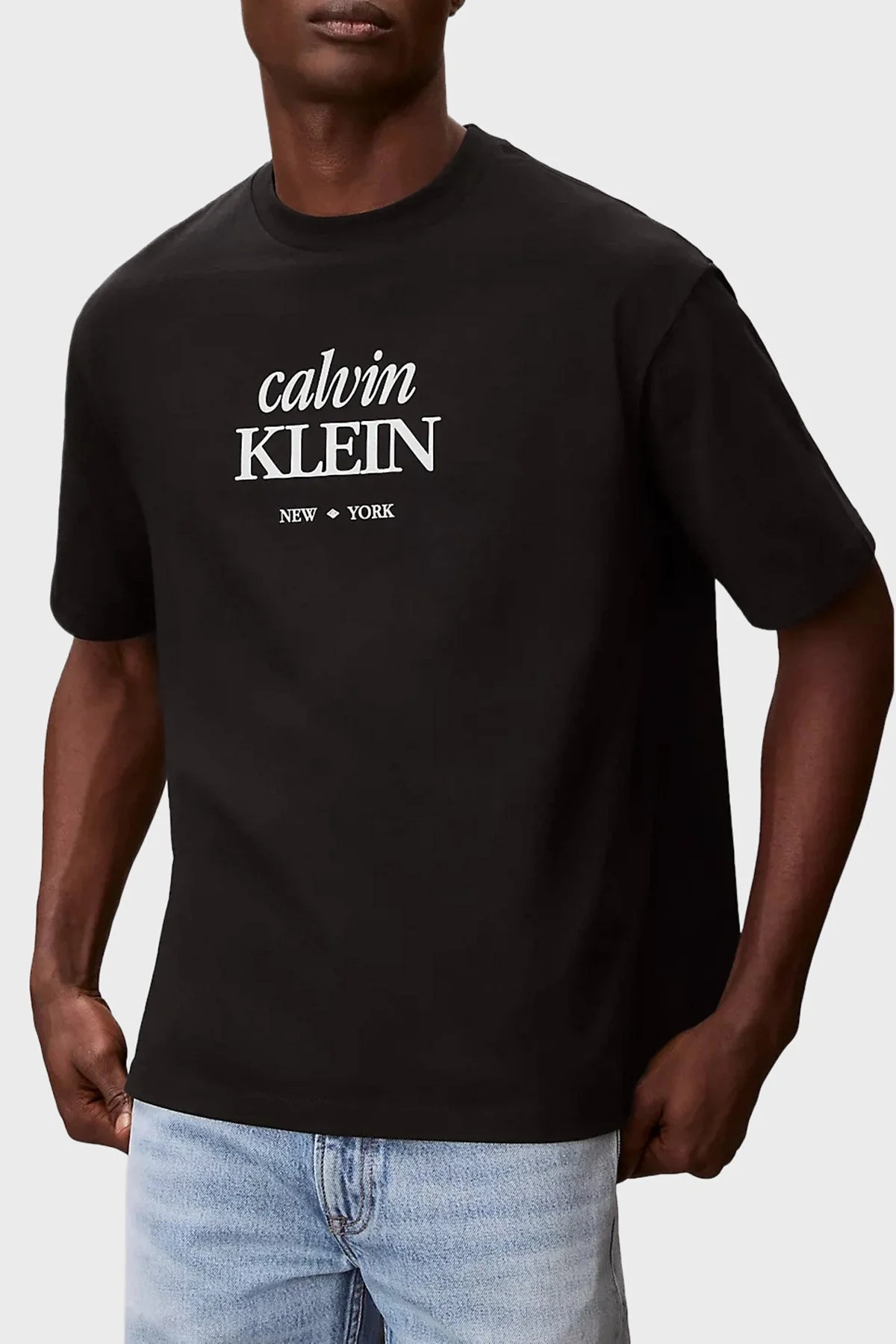 Calvin Klein Pamuklu Regular Fit Logolu Bisiklet Yaka LV04RF818GUB1 Erkek T Shirt LV04RF818G UB1 SİYAH - 3