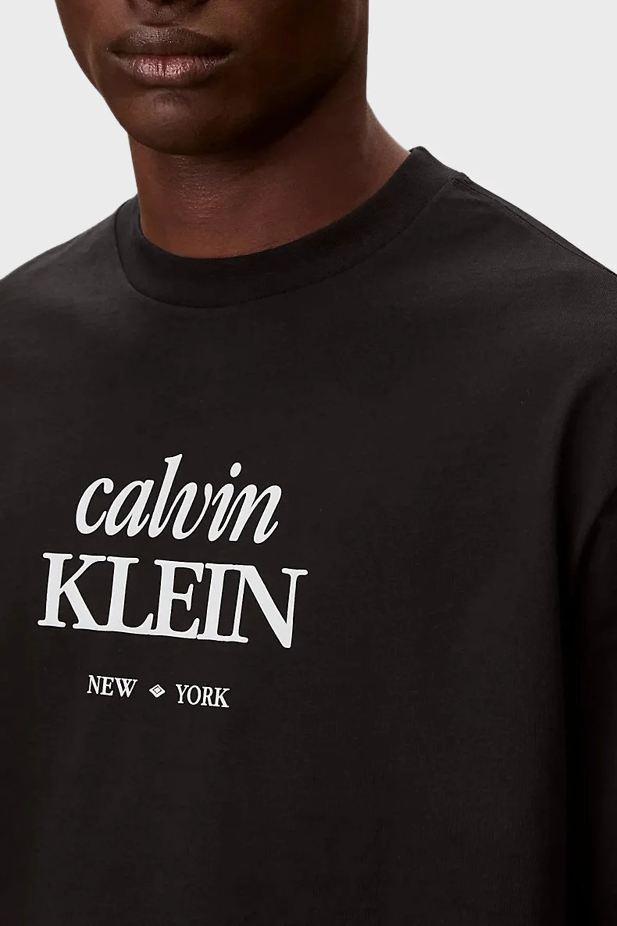 Calvin Klein Pamuklu Regular Fit Logolu Bisiklet Yaka LV04RF818GUB1 Erkek T Shirt LV04RF818G UB1 SİYAH - 4