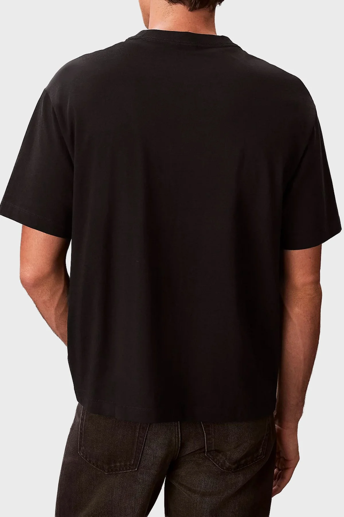 Calvin Klein Pamuklu Regular Fit Logolu Bisiklet Yaka LV04RF819GUB1 Erkek T Shirt LV04RF819G UB1 SİYAH - 3