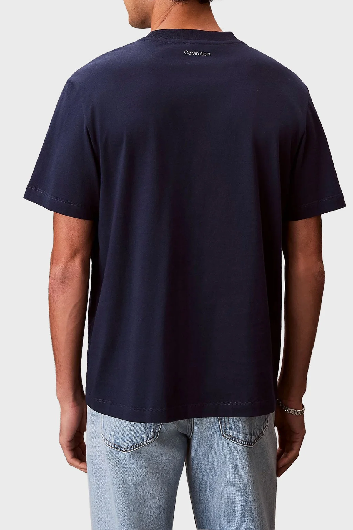 Calvin Klein Pamuklu Regular Fit Logolu Bisiklet Yaka LV04RF822G9EI Erkek T Shirt LV04RF822G 9EI MOR - 3