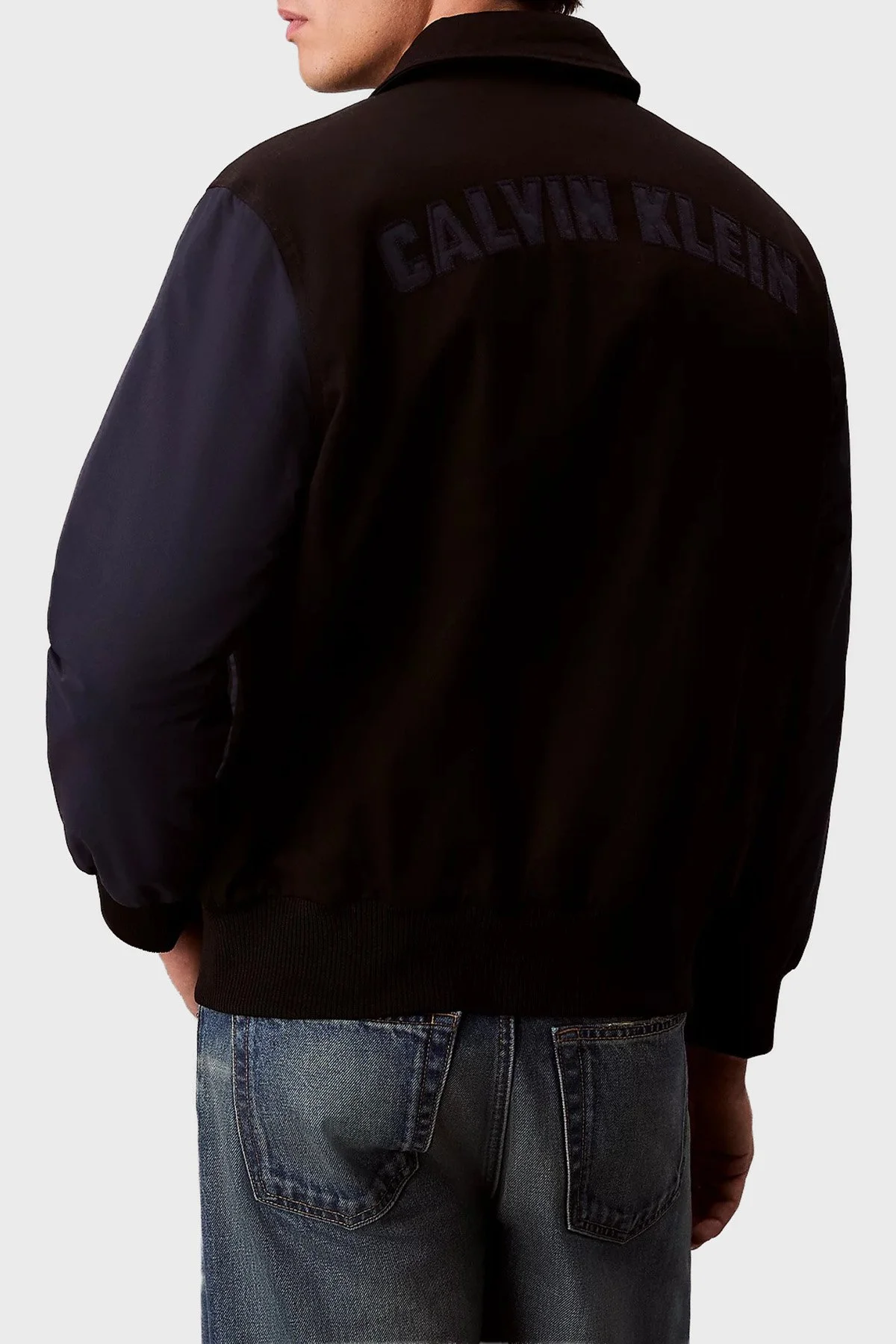 Calvin Klein Pamuklu Regular Fit Logolu Bomber LV04RD400GUB1 Erkek Ceket LV04RD400G UB1 SİYAH - 3