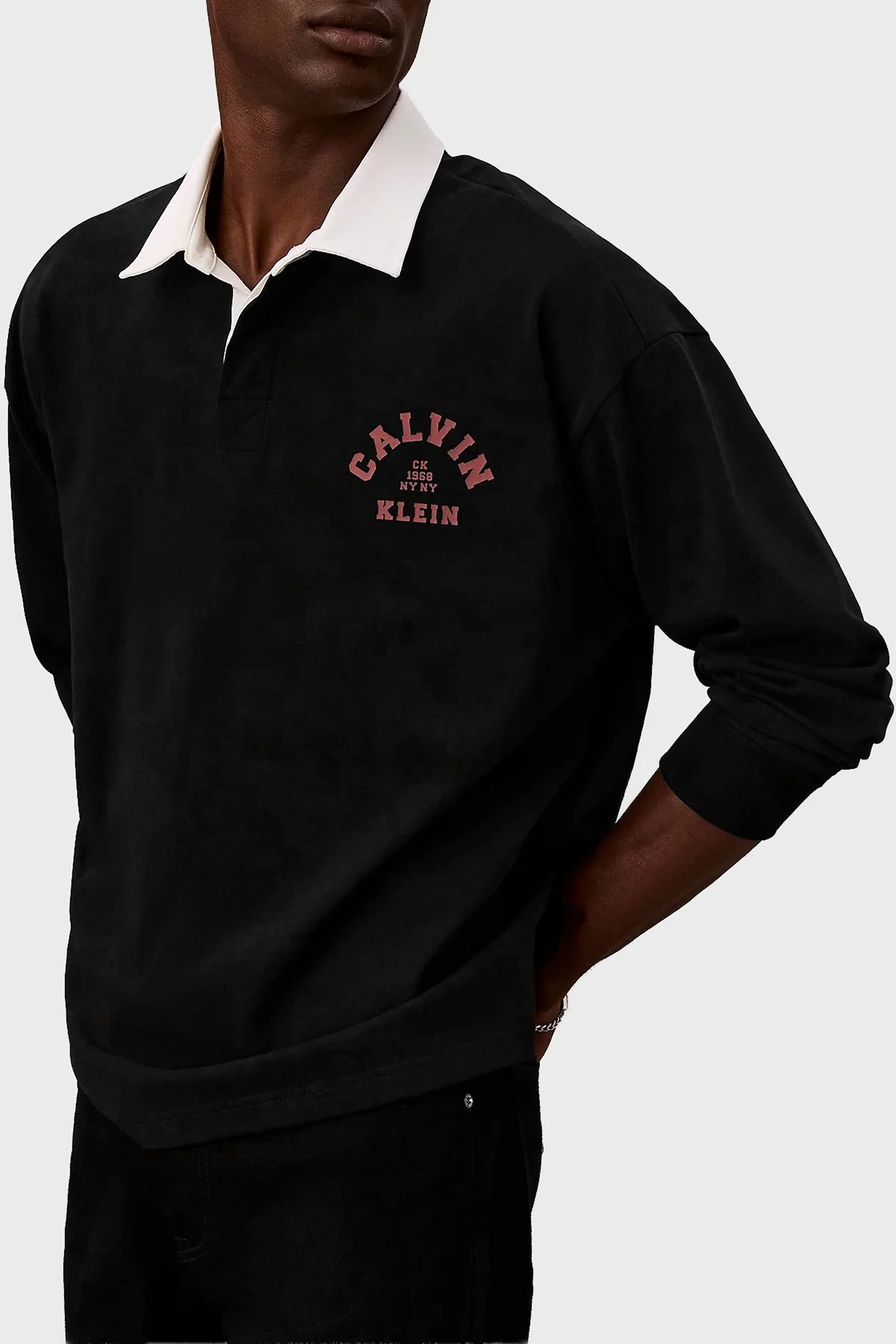 Calvin Klein Pamuklu Regular Fit Logolu Düğmeli LV04RE227GUB1 Erkek Polo LV04RE227G UB1 SİYAH - 3