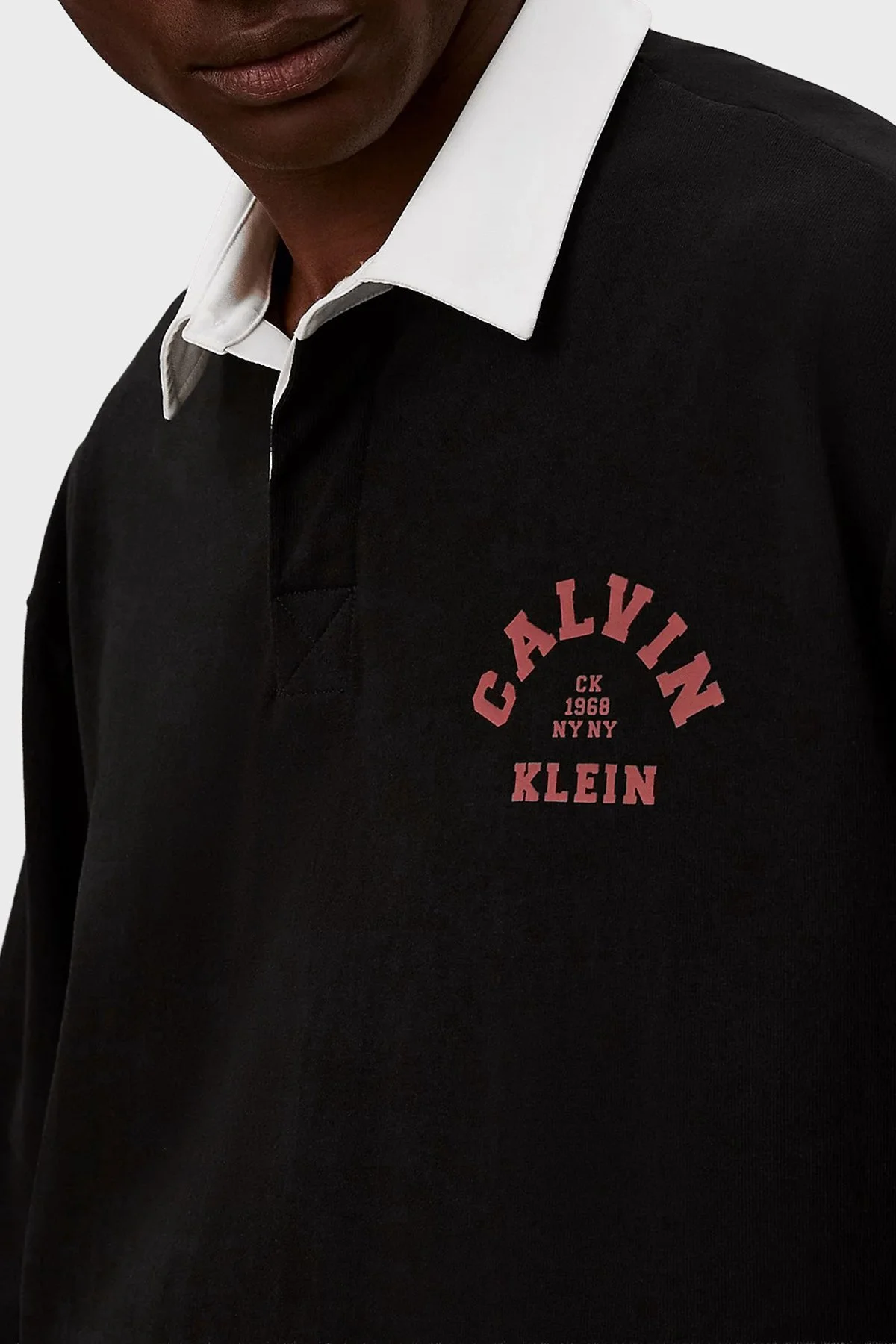 Calvin Klein Pamuklu Regular Fit Logolu Düğmeli LV04RE227GUB1 Erkek Polo LV04RE227G UB1 SİYAH - 4