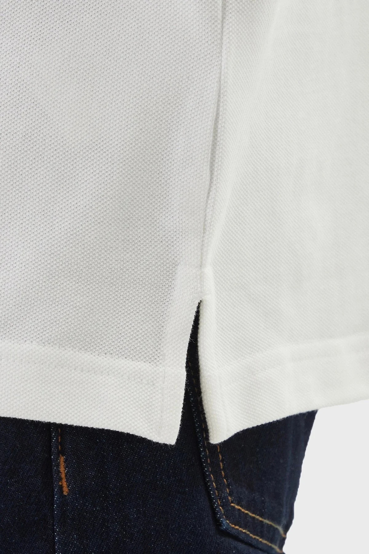 Calvin Klein Pamuklu Regular Fit Logolu Düğmeli LV04RF209GYAF Erkek Polo LV04RF209G YAF BEYAZ - 5