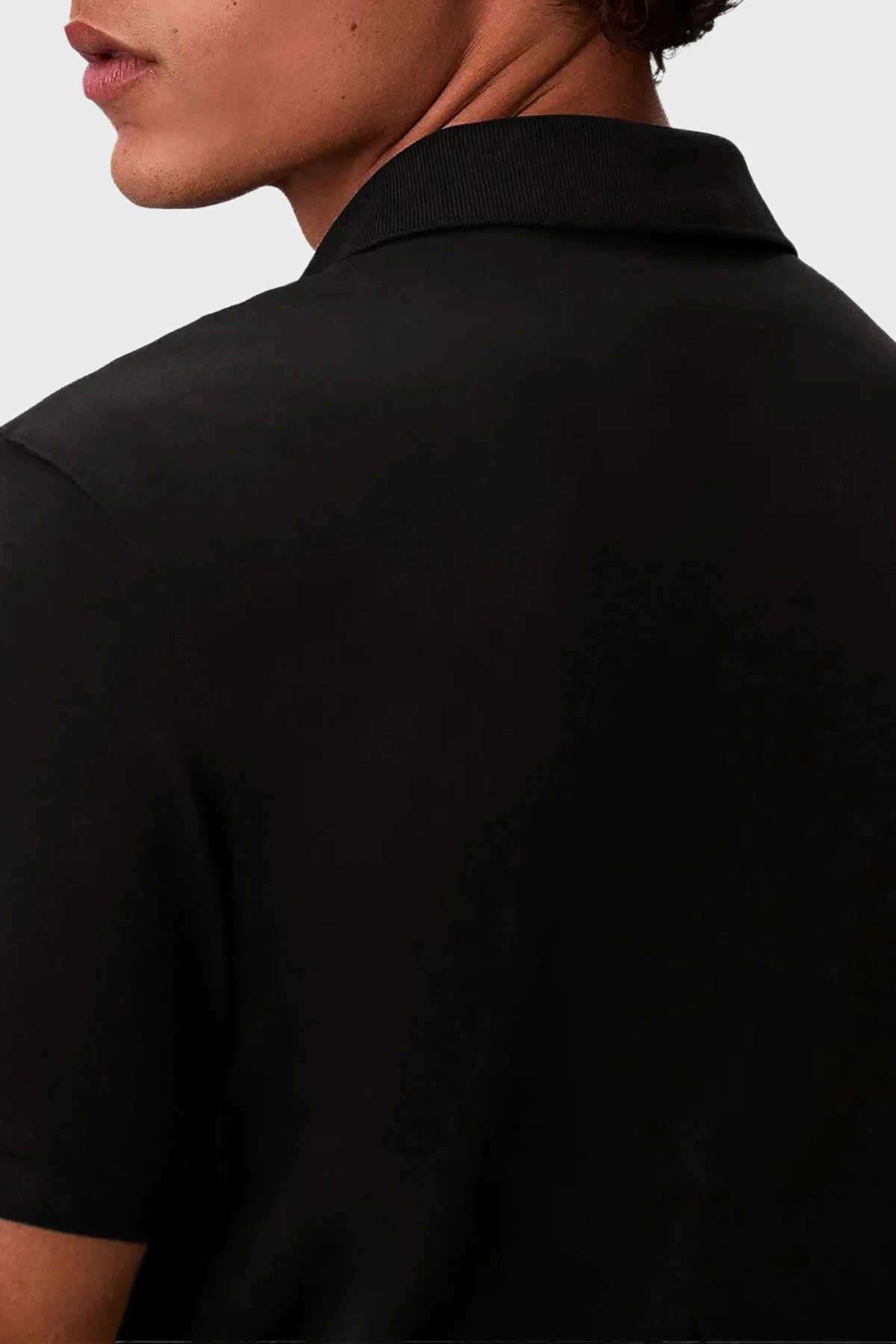 Calvin Klein Pamuklu Regular Fit Logolu Fermuarlı LV04LE255GUB1 Erkek Polo LV04LE255G UB1 SİYAH - 5