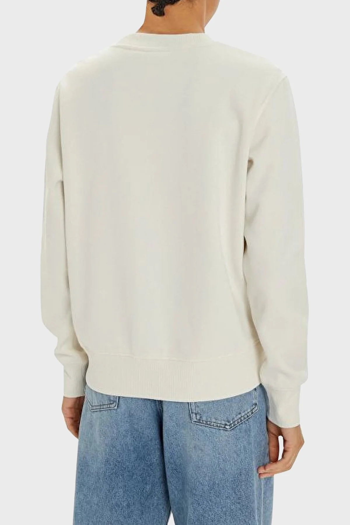 Calvin Klein Pamuklu Regular Fit Logolu J20J224913YBI Bayan Sweat J20J224913 YBI EKRU - 8