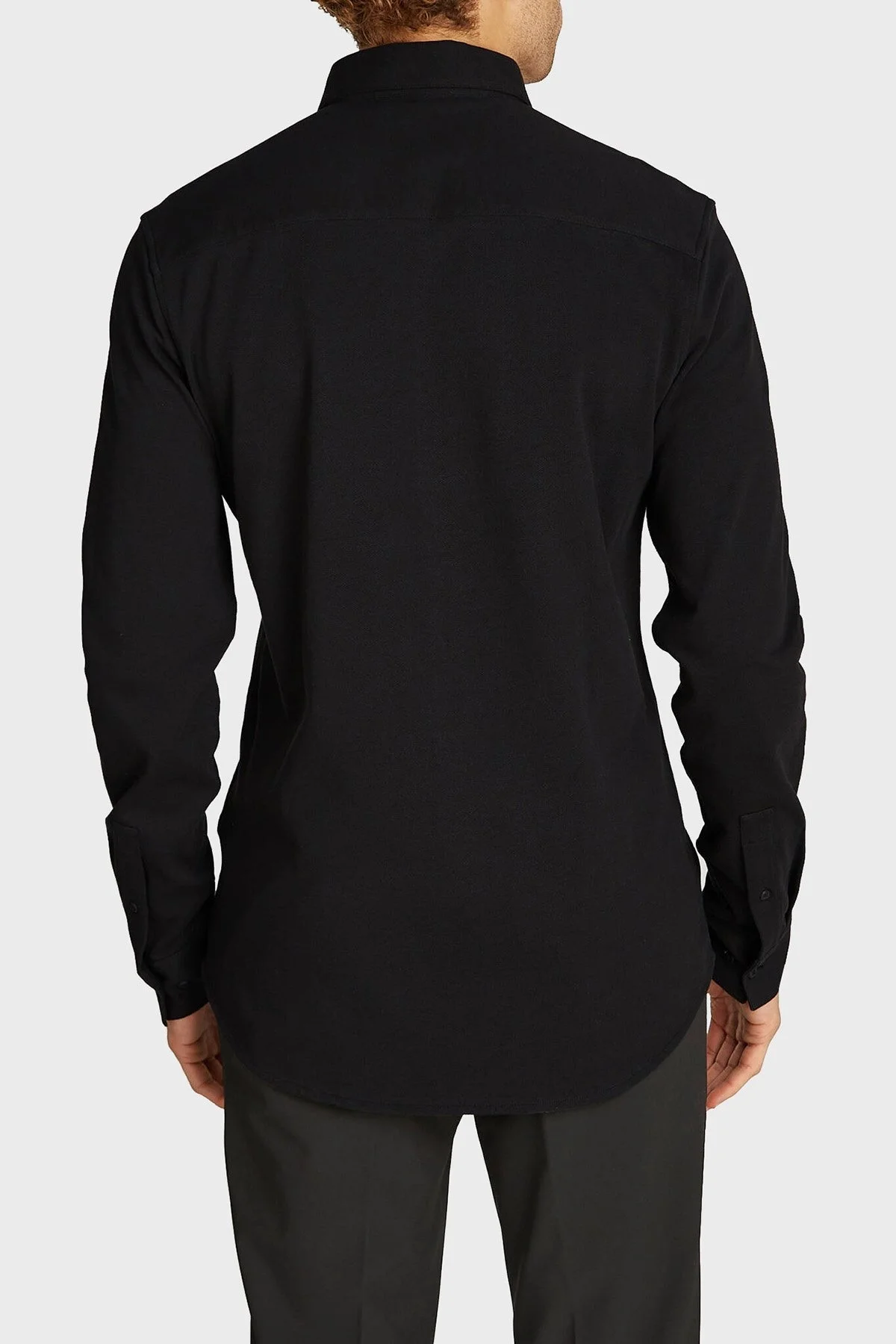 Calvin Klein Pamuklu Regular Fit Logolu K10K113311BEH Erkek Gömlek K10K113311 BEH SİYAH - 11