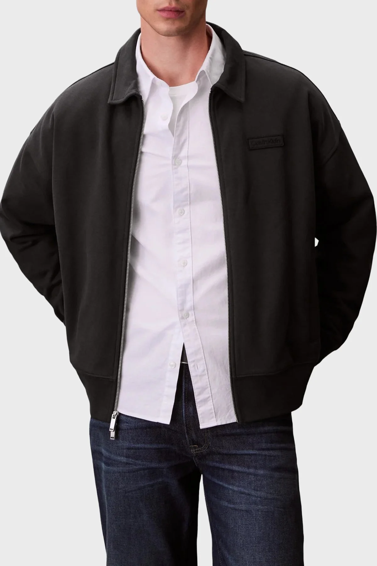 Calvin Klein Pamuklu Regular Fit Logolu Klasik Yaka Erkek Ceket LV14RE208G 8MN ANTRASİT - 3