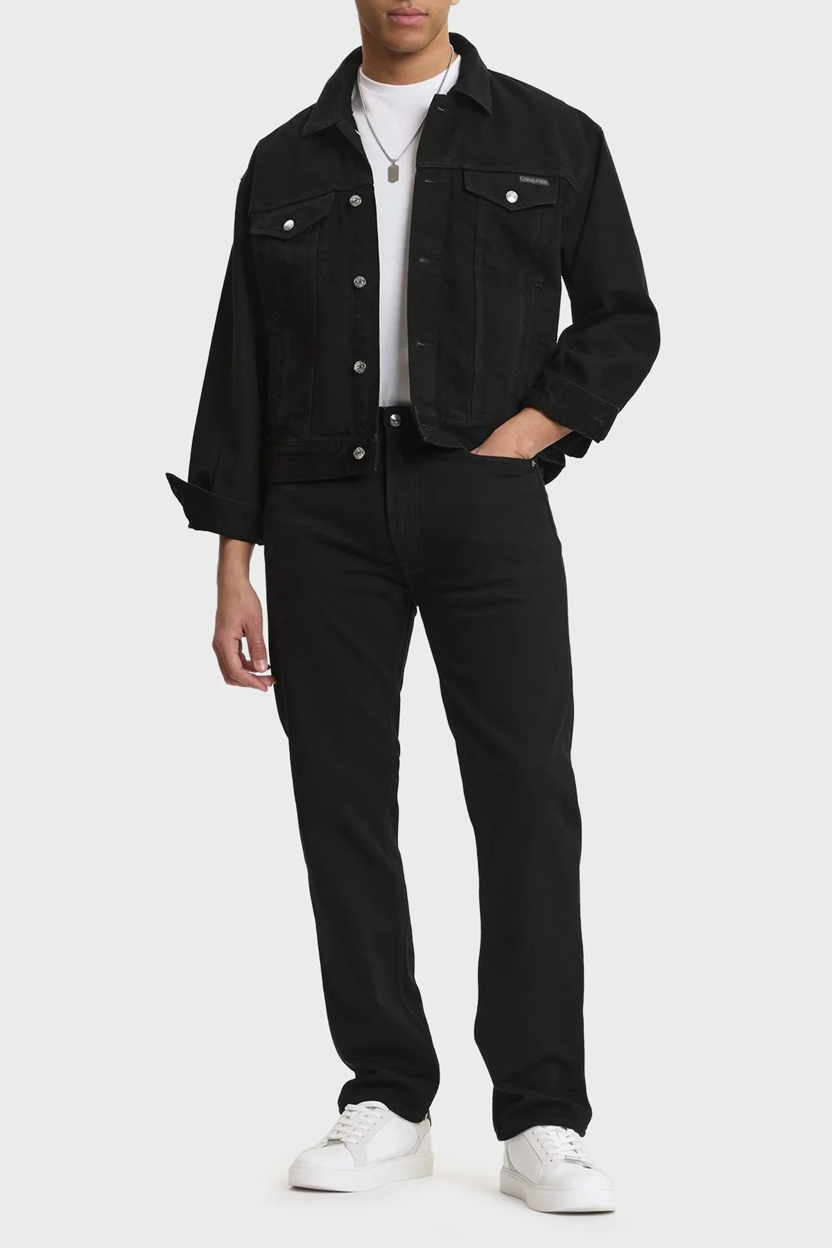 Calvin Klein Pamuklu Regular Fit Logolu LV04RF706GJW4 Erkek Ceket LV04RF706G JW4 SİYAH - 2