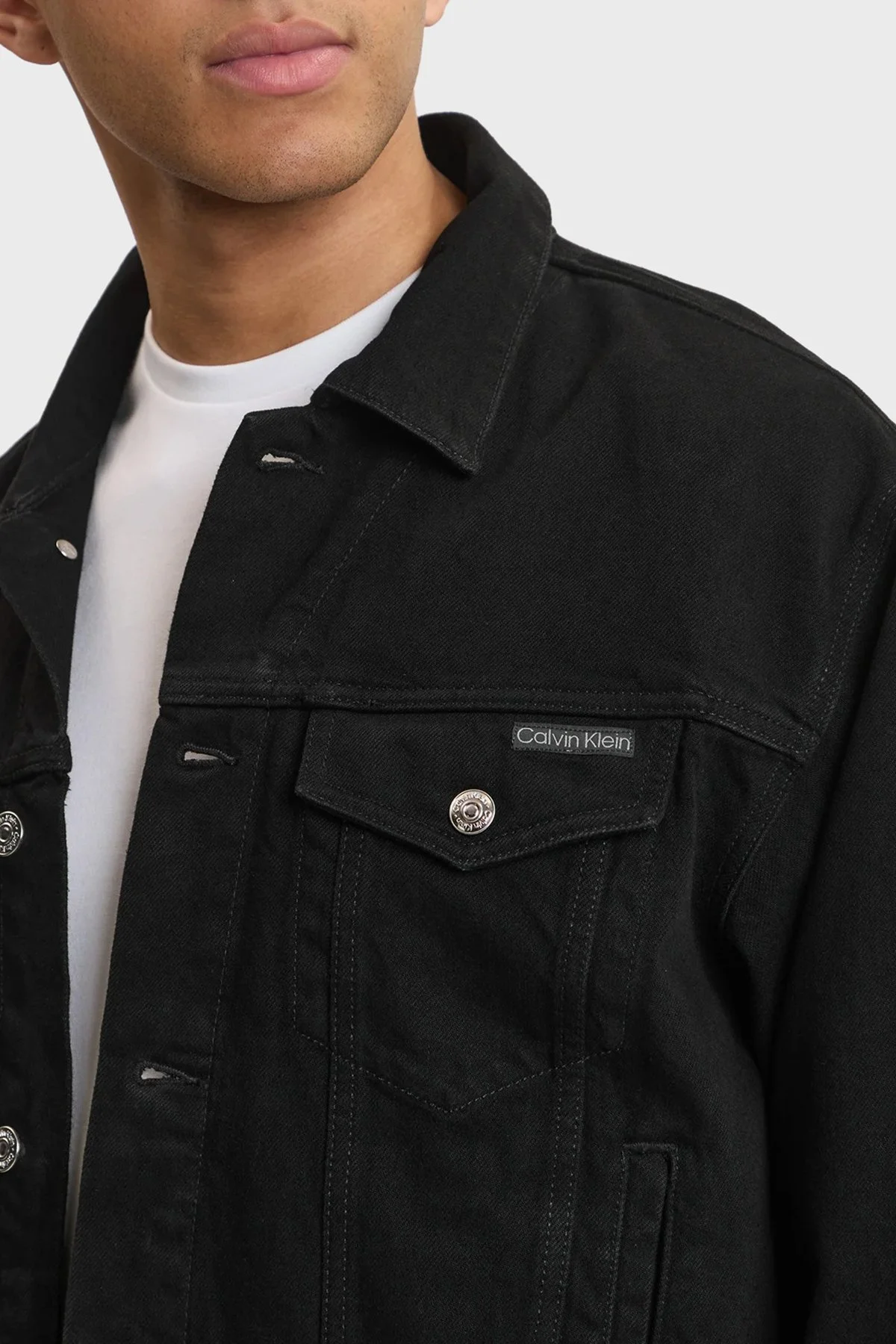 Calvin Klein Pamuklu Regular Fit Logolu LV04RF706GJW4 Erkek Ceket LV04RF706G JW4 SİYAH - 4