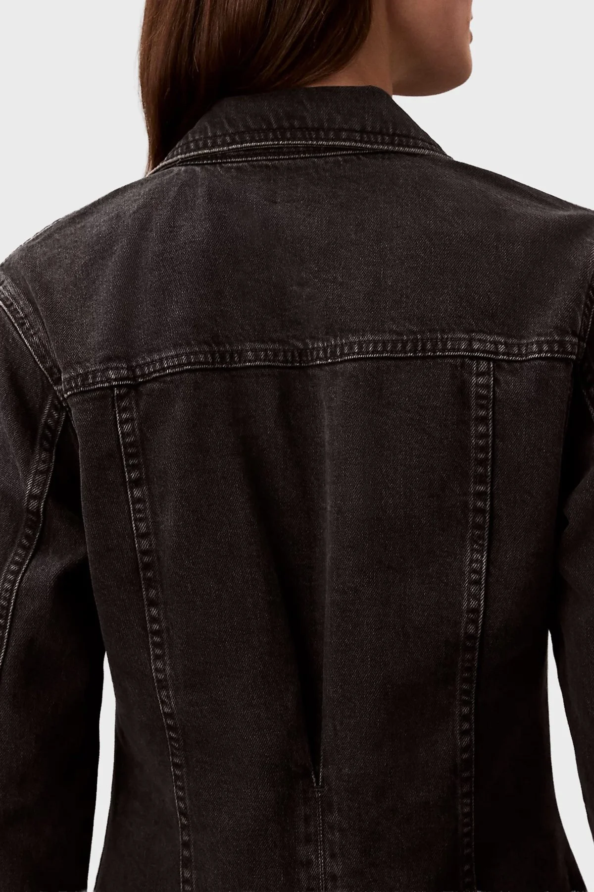 Calvin Klein Pamuklu Regular Fit Mini Boy Kot Gömlek LV047D775G846 Bayan Elbise LV047D775G 846 SİYAH - 6