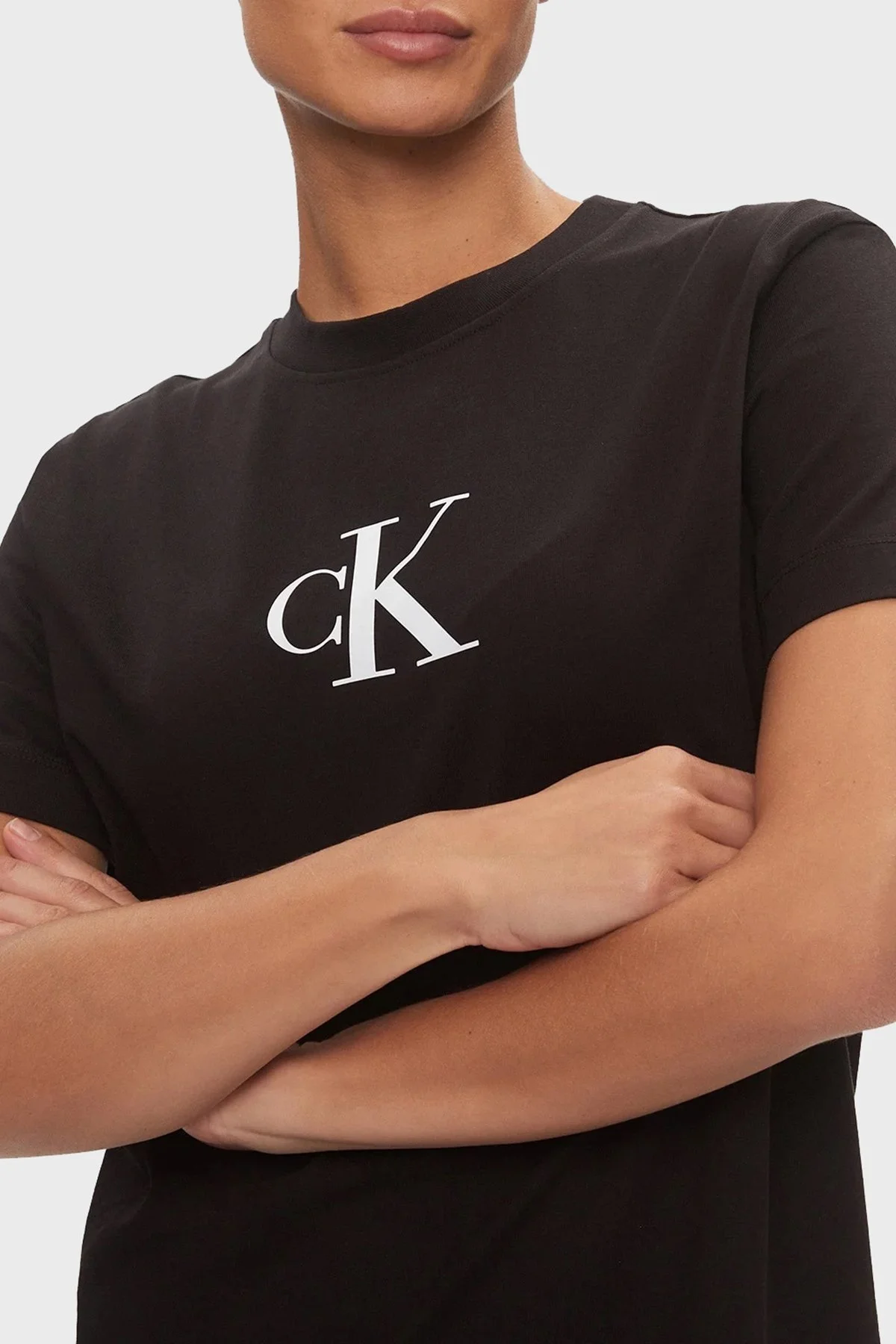 Calvin Klein Pamuklu Regular Fit Mini J20J223434BEH Bayan Elbise J20J223434 BEH SİYAH - 4